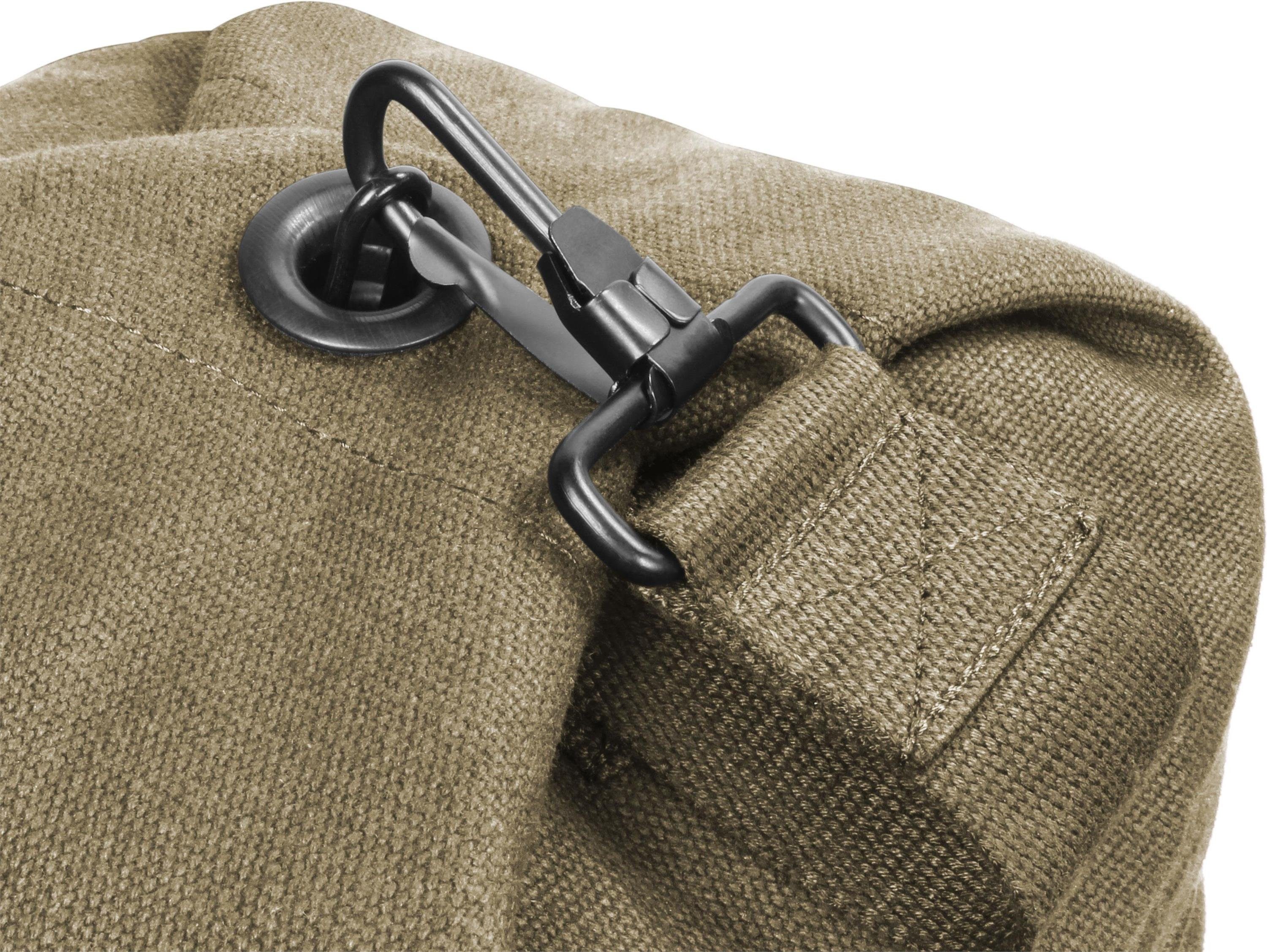 normani Packsack Canvas-Seesack 50 l Submariner 50, Duffle Bag Rucksack mit Doppelgurt und Metallverschluss
