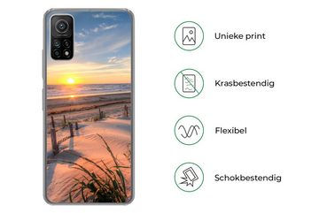 MuchoWow Handyhülle Strand - Meer - Düne - Sonnenuntergang - Landschaft, Phone Case, Handyhülle Xiaomi Mi 10T, Silikon, Schutzhülle