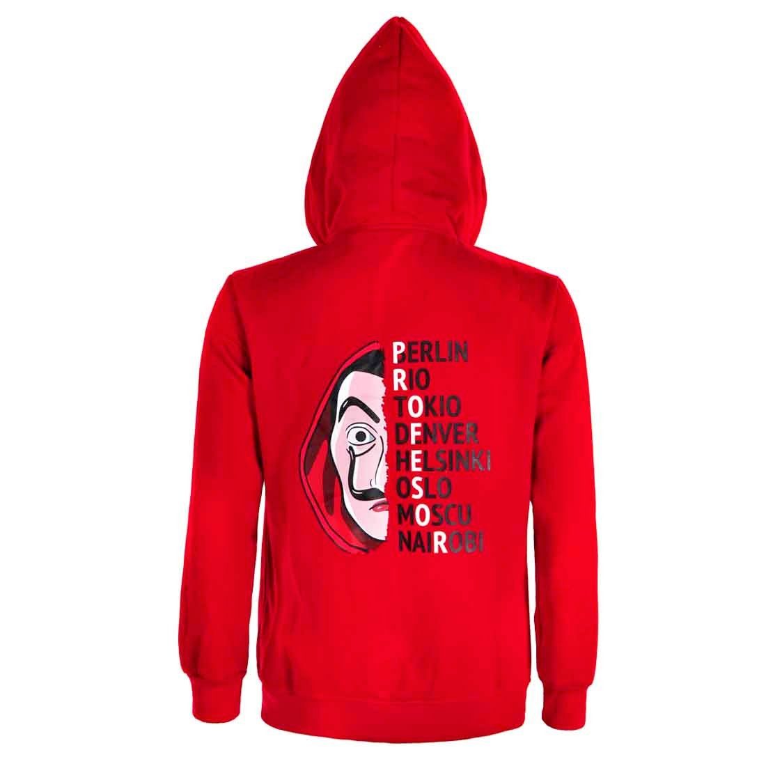 im Hoodie Pulli Roter Design Geldes Fans, GalaxyCat Haus Warmer Hoodie des für Zip Rote (1-tlg) Overall Sweatjacke Overall im