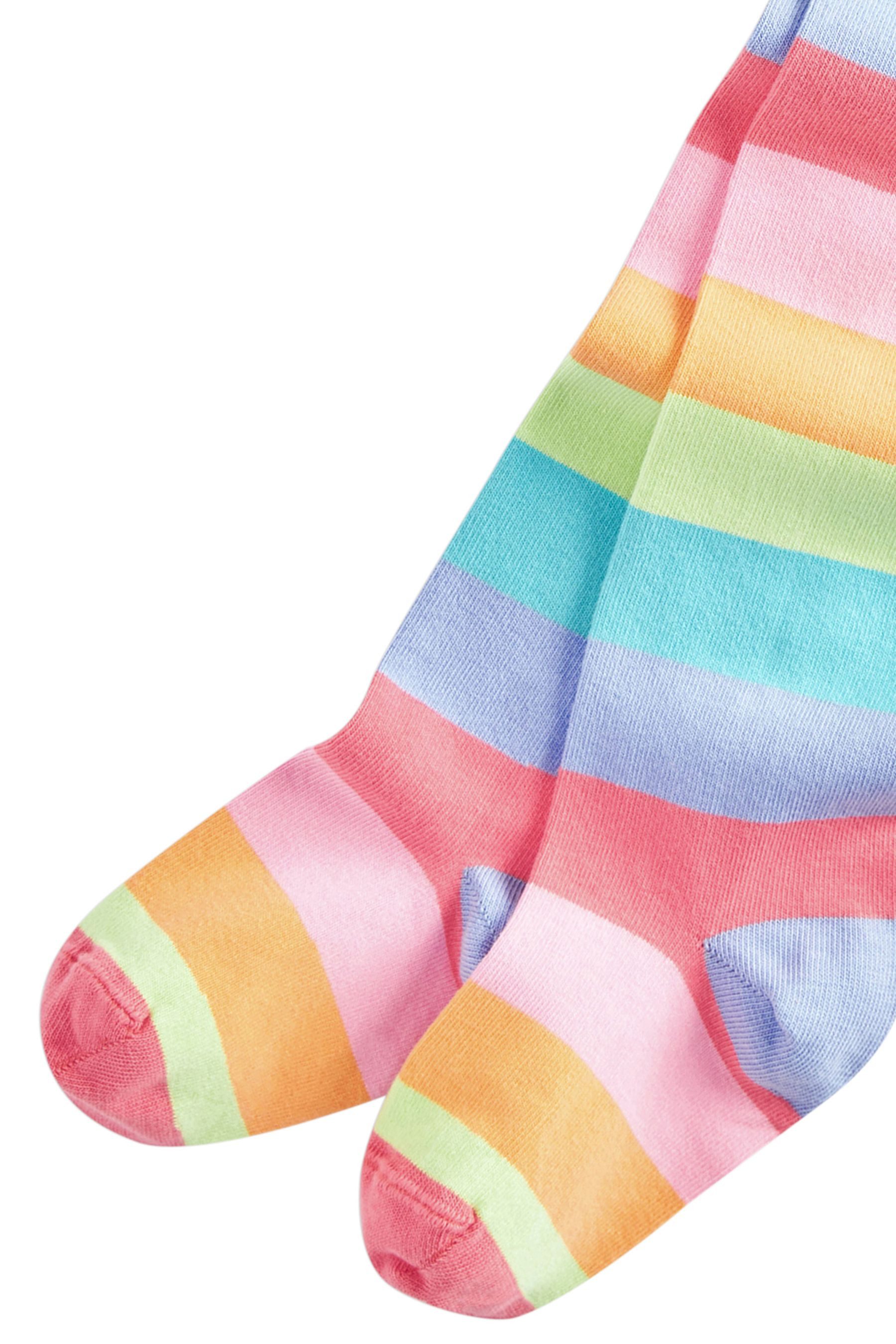 Next Strickstrumpfhose Strumpfhose mit Baumwolle und Regenbogenstreifen (1 St)