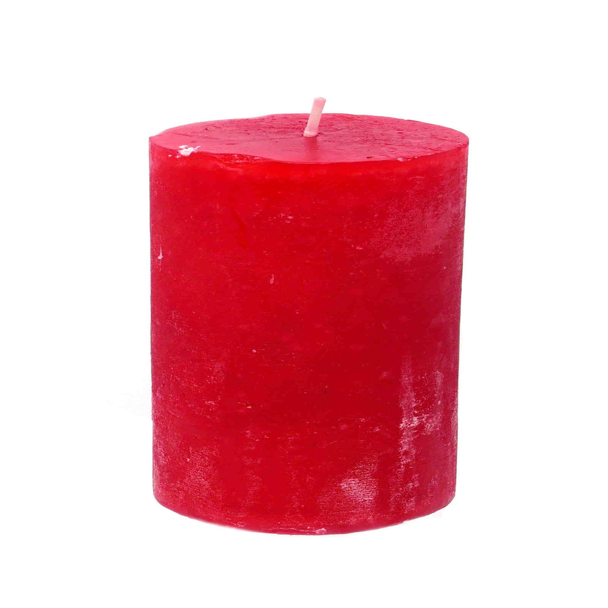 B&S Stumpenkerze Kerze durchgefärbt rot 7,5 günstig online kaufen