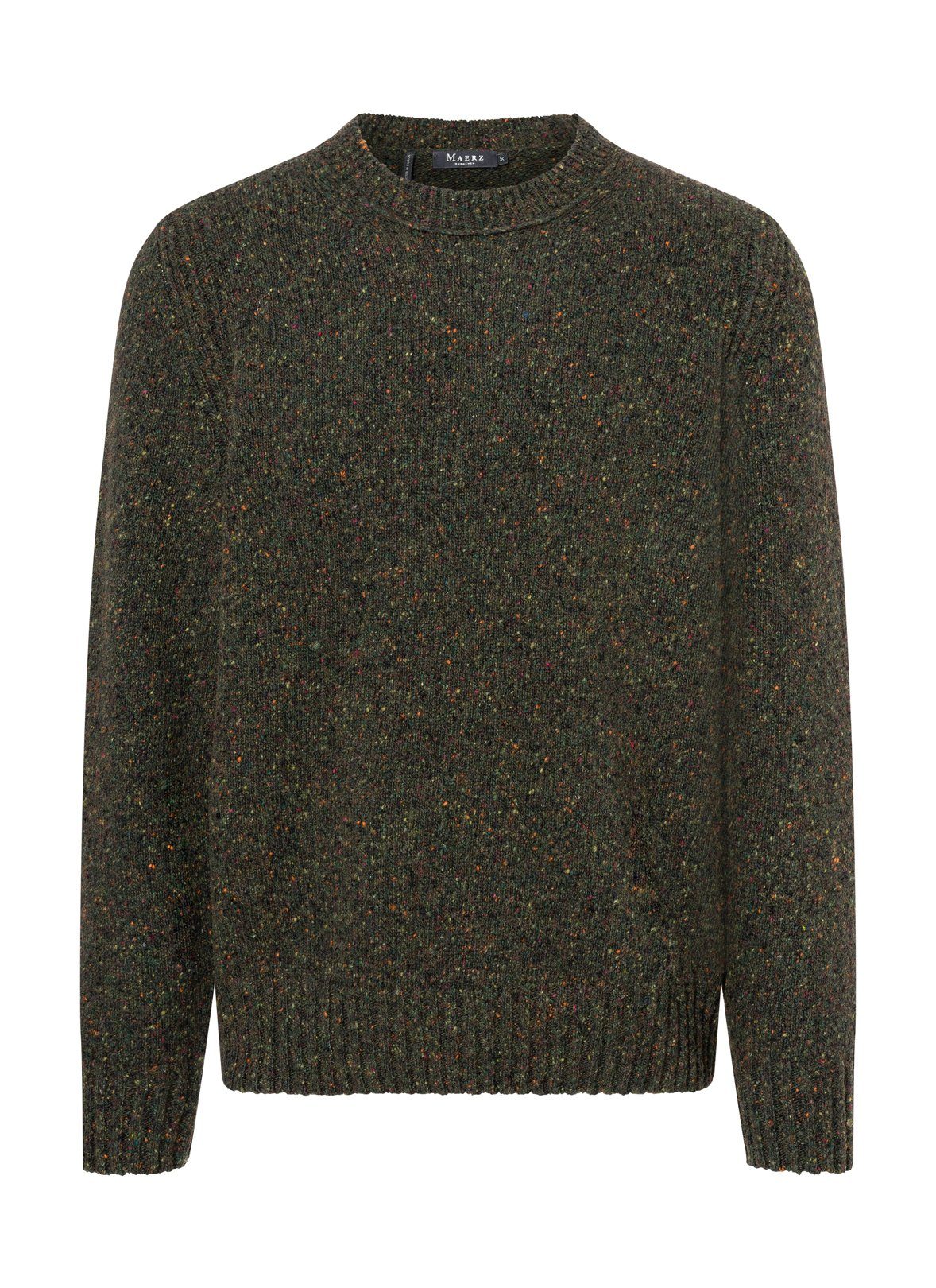 Rundhalspullover Maerz Muenchen Herren Strickpullover grün meliert