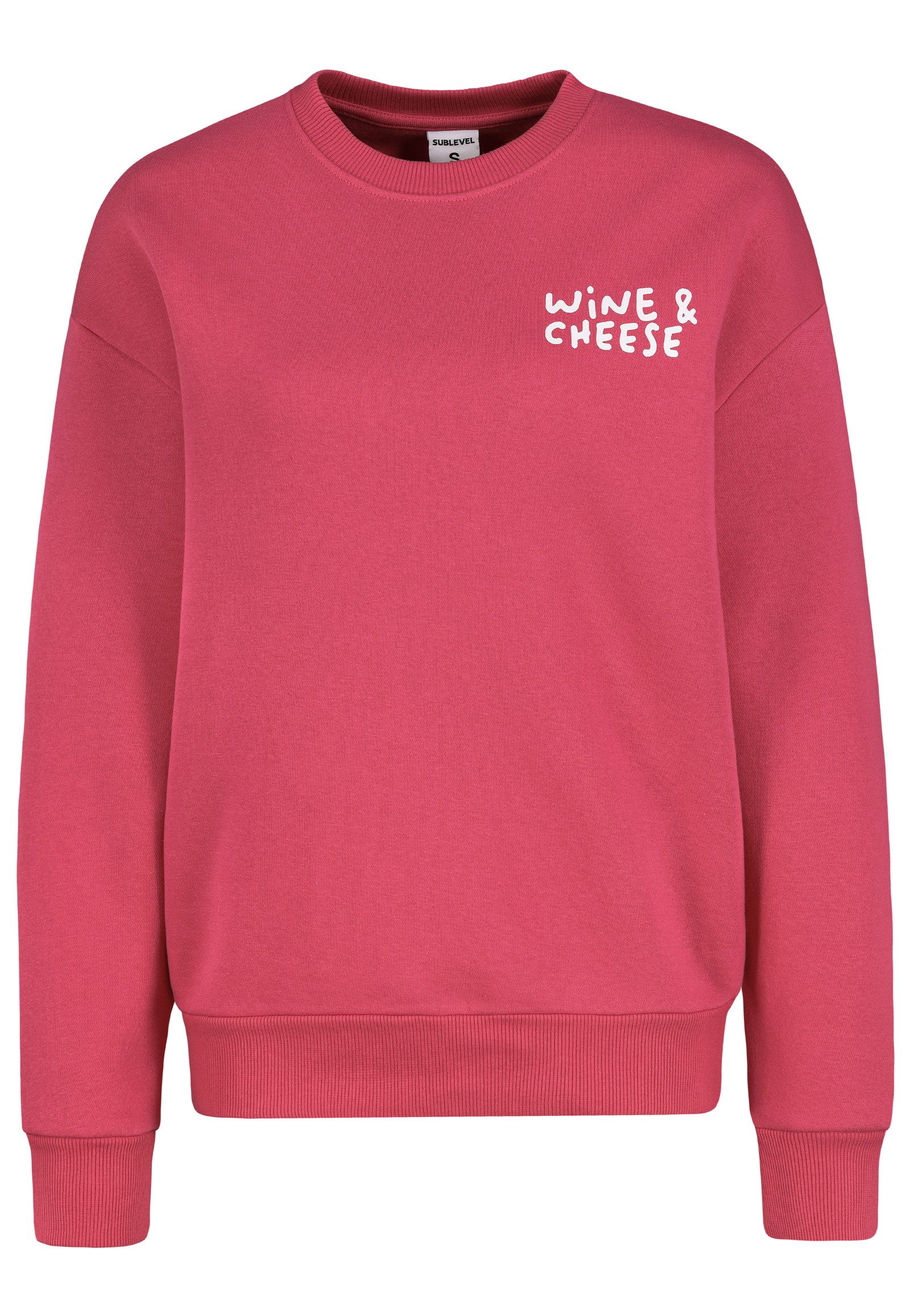 Longpullover mit Schriftzug Dolce Far Niente