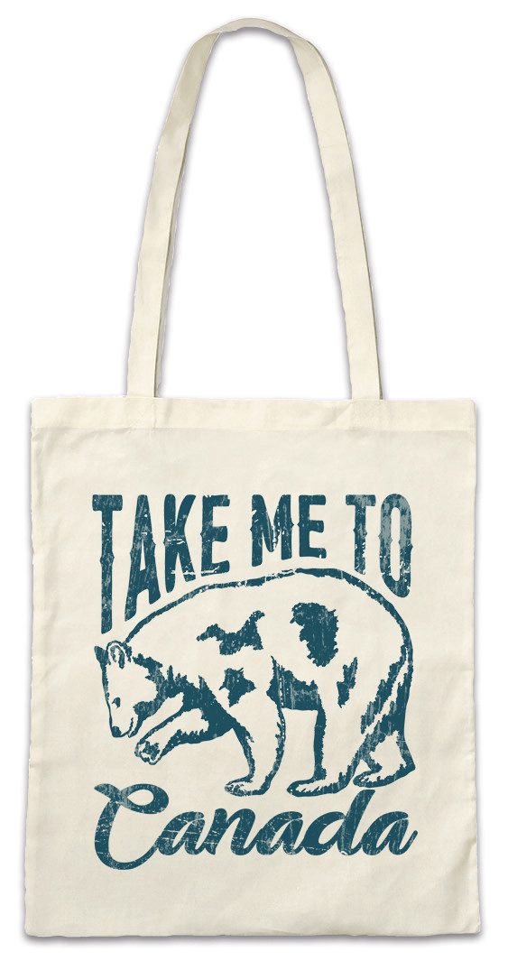 Beuteltasche Take Me To Canada Stofftasche Kanada Ahornblatt Fahne Flagge Maple