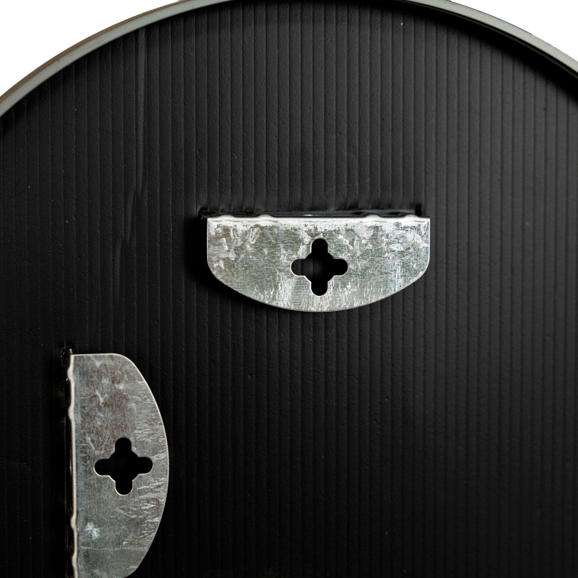 Spiegel oval | mit 30x60 »Picciano« Graphitgrau cm en.casa Aluminiumrahmen graphitgrau graphitgrau Wandspiegel,