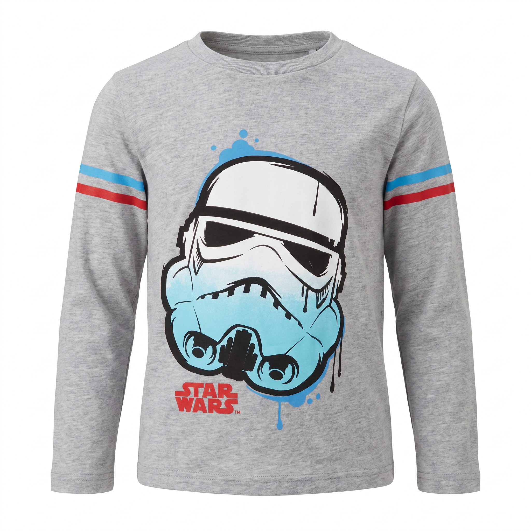 Disney Print-Shirt Star Wars Storm Trooper Kinder Jungen langarm Shirt Gr. 110-140
