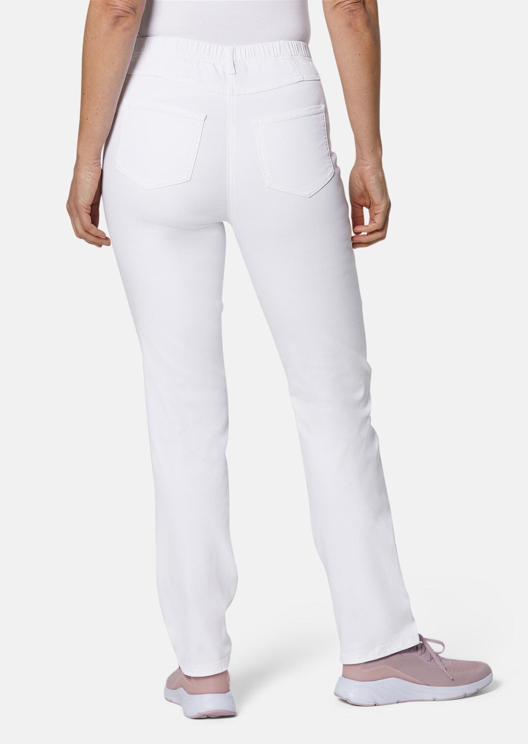 GOLDNER Bequeme Jeans Kurzgröße: Bequeme 5-Pocket-Jeans mit langem Bein, schmaler Sitz