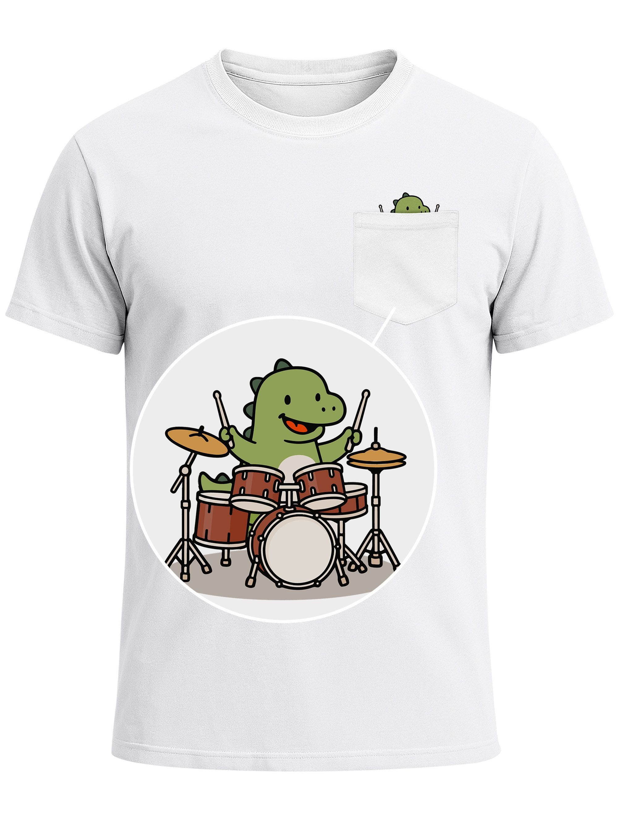 MoonWorks Print-Shirt Herren T-Shirt mit Brusttasche günstig online kaufen