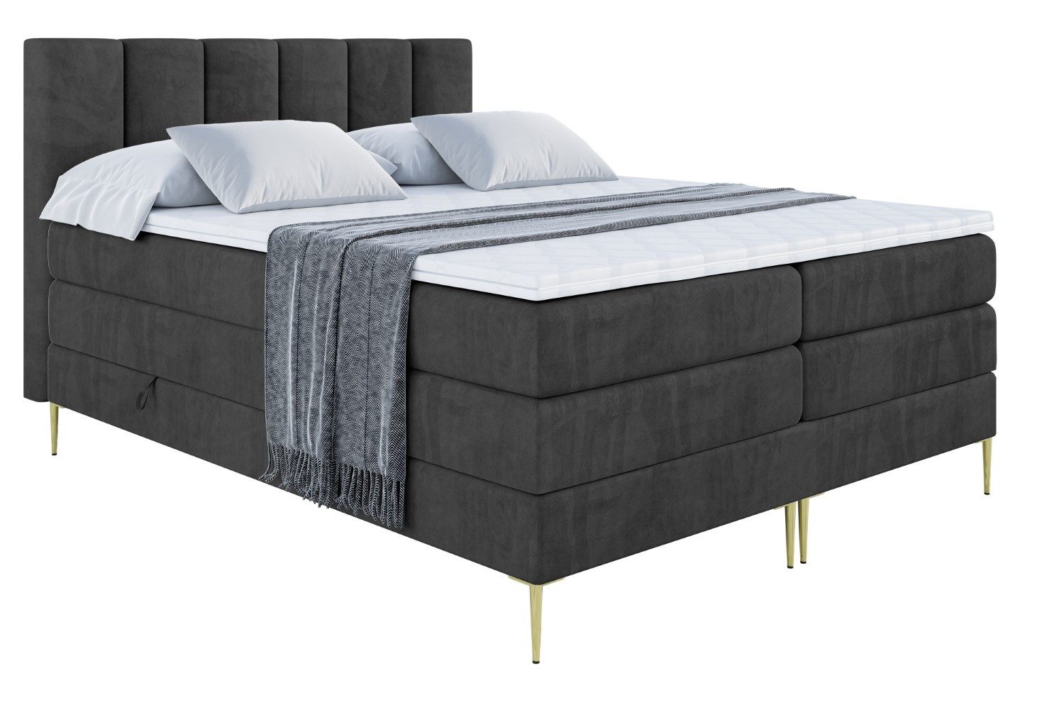 ALTDECOR Boxspringbett BOXI1-F KING (Multipocket-Matratze H4, günstig online kaufen