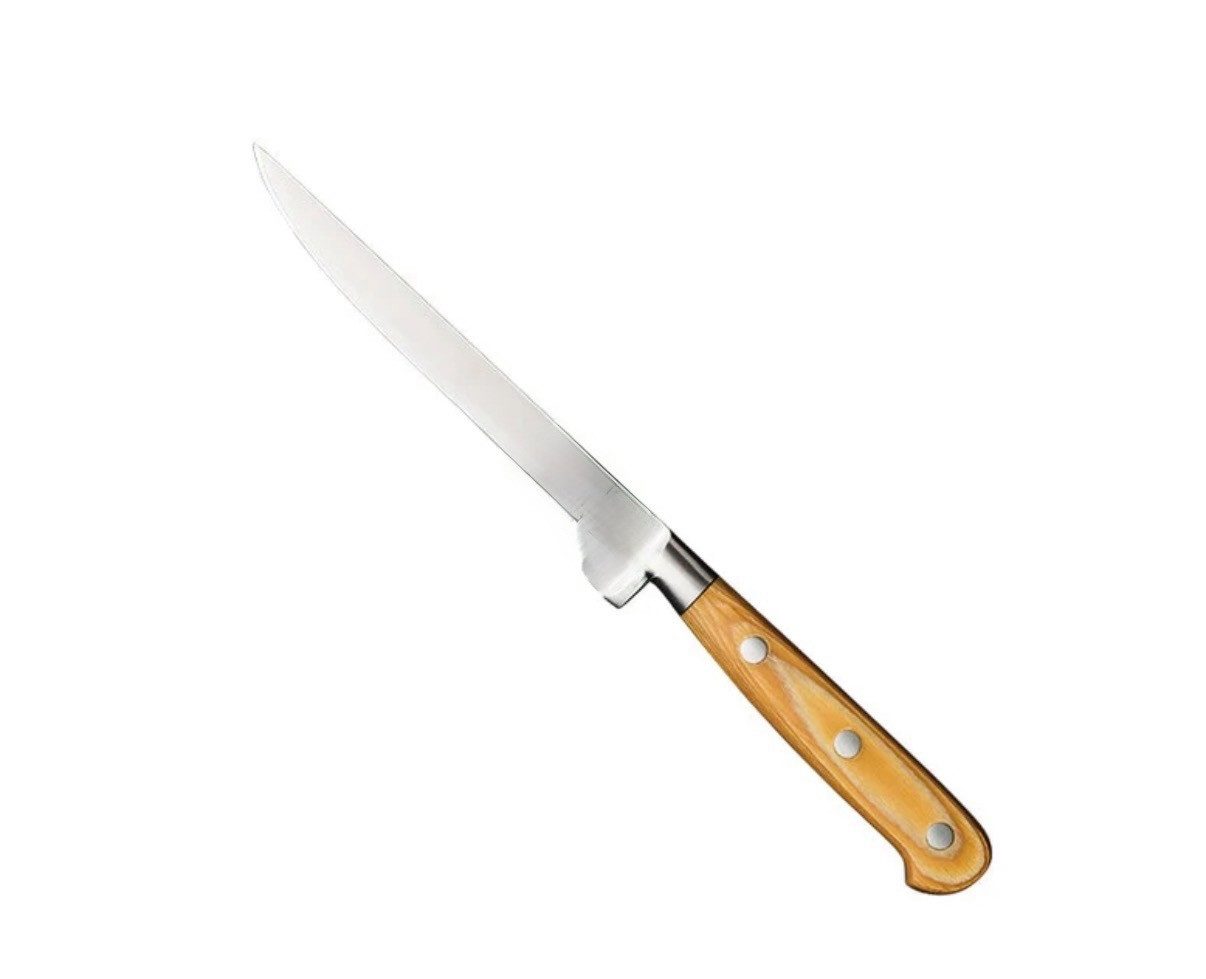 Efbe Tranchiermesser aus Edelstahl mit hellbraunen Vollholz