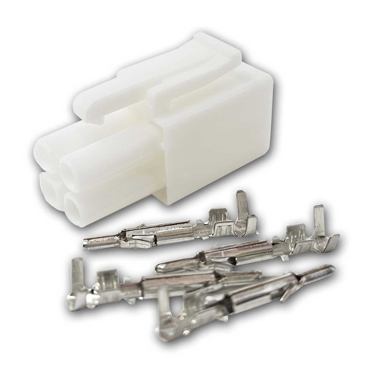 world-trading-net DIN-Stecker AMP-Stecker 4-polig, mit Crimpkontakten, 10er Pack