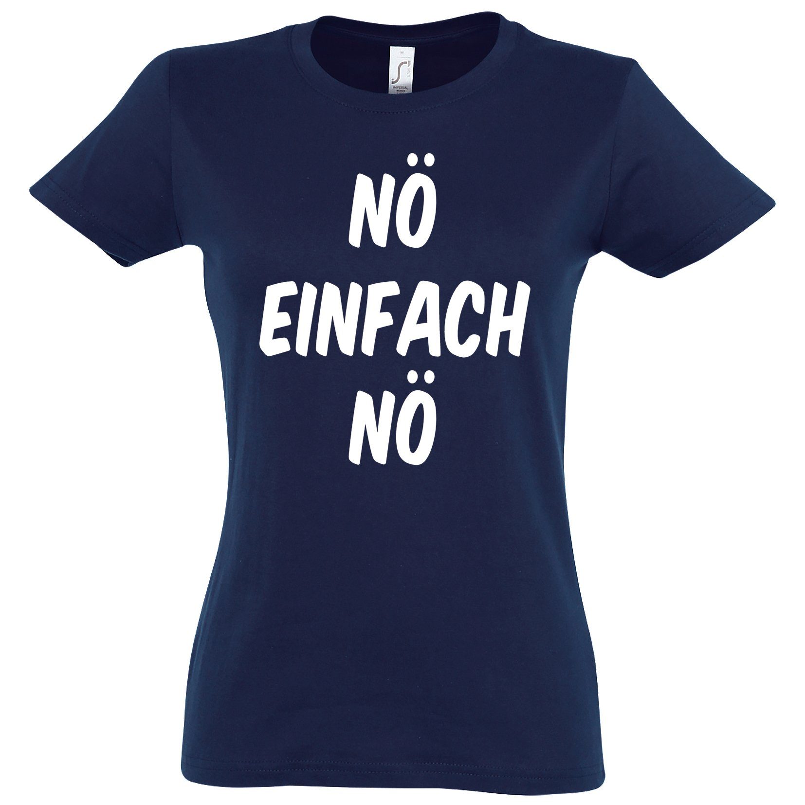 Einfach Nö Nö Youth Shirt mit Navy T-Shirt Spruch Damen Designz Lustigem