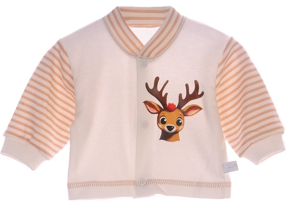 La Bortini Langarmshirt & Hose Baby Anzug Hemdchen Mitwachshose Mütze neutral (für Jungen und Mädchen, Erstlingsset, 3-teilig) unisex, 44 50 56 62 68 74 in beig – Bild 3 von 5