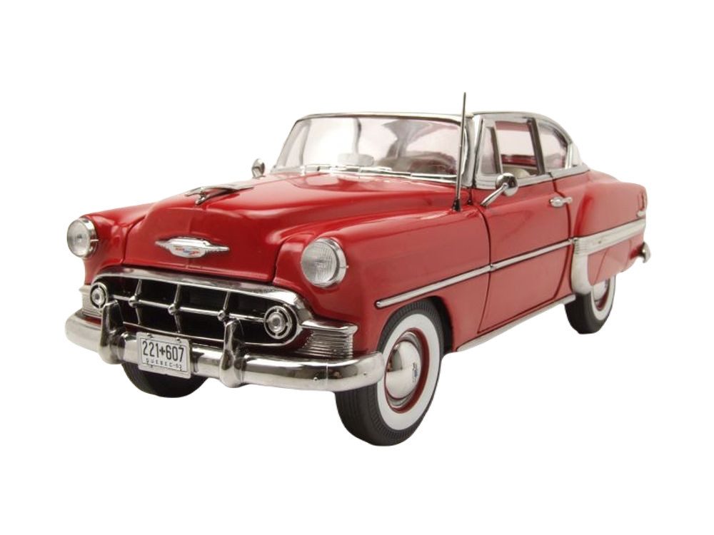 Sun Star Modellauto Chevrolet Bel Air Hardtop Coupe 1953 rot weiß, Maßstab 1:18