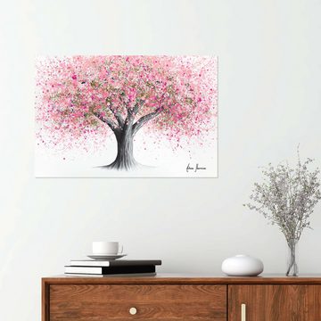 Posterlounge Wandfolie Ashvin Harrison, Blühender Baum aus rosafarbenen Tupfen, Malerei