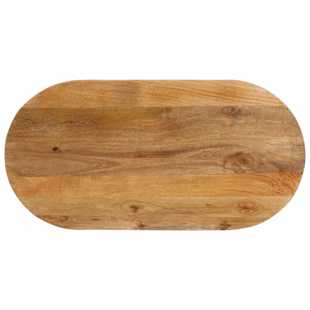 vidaXL Tischplatte Tischplatte 100x40x3,8 cm Oval Massivholz (1 St)