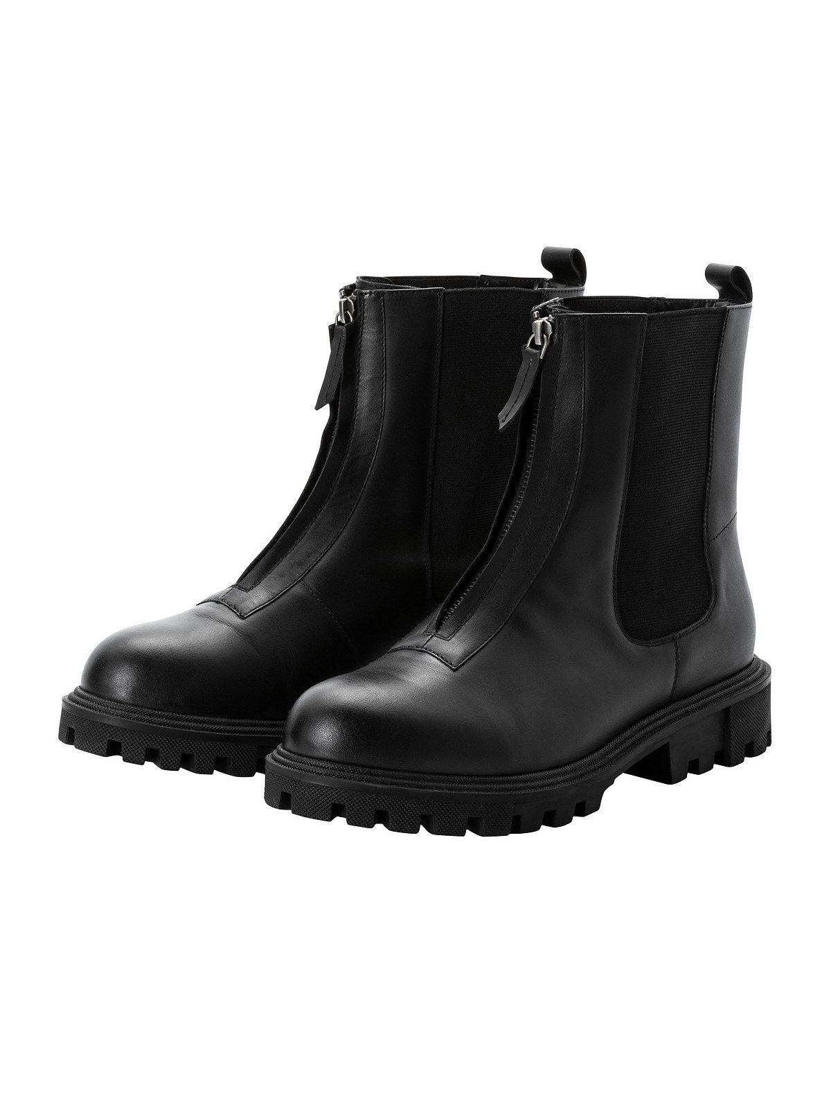 Sheego Große Größen Stiefelette aus Leder, mit Reißverschluss