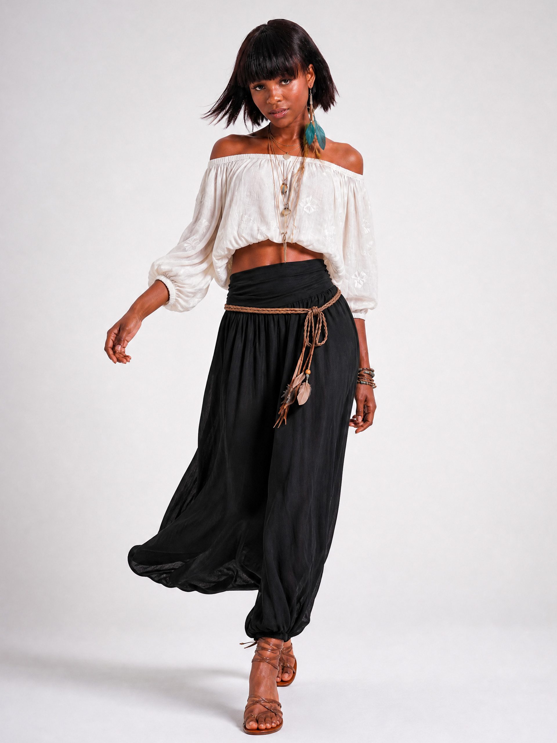 YC Fashion & Style Haremshose Damen Strandhose im Harem-Stil, Luftige Sommerhose aus 100 % Viskose in Unifarbe