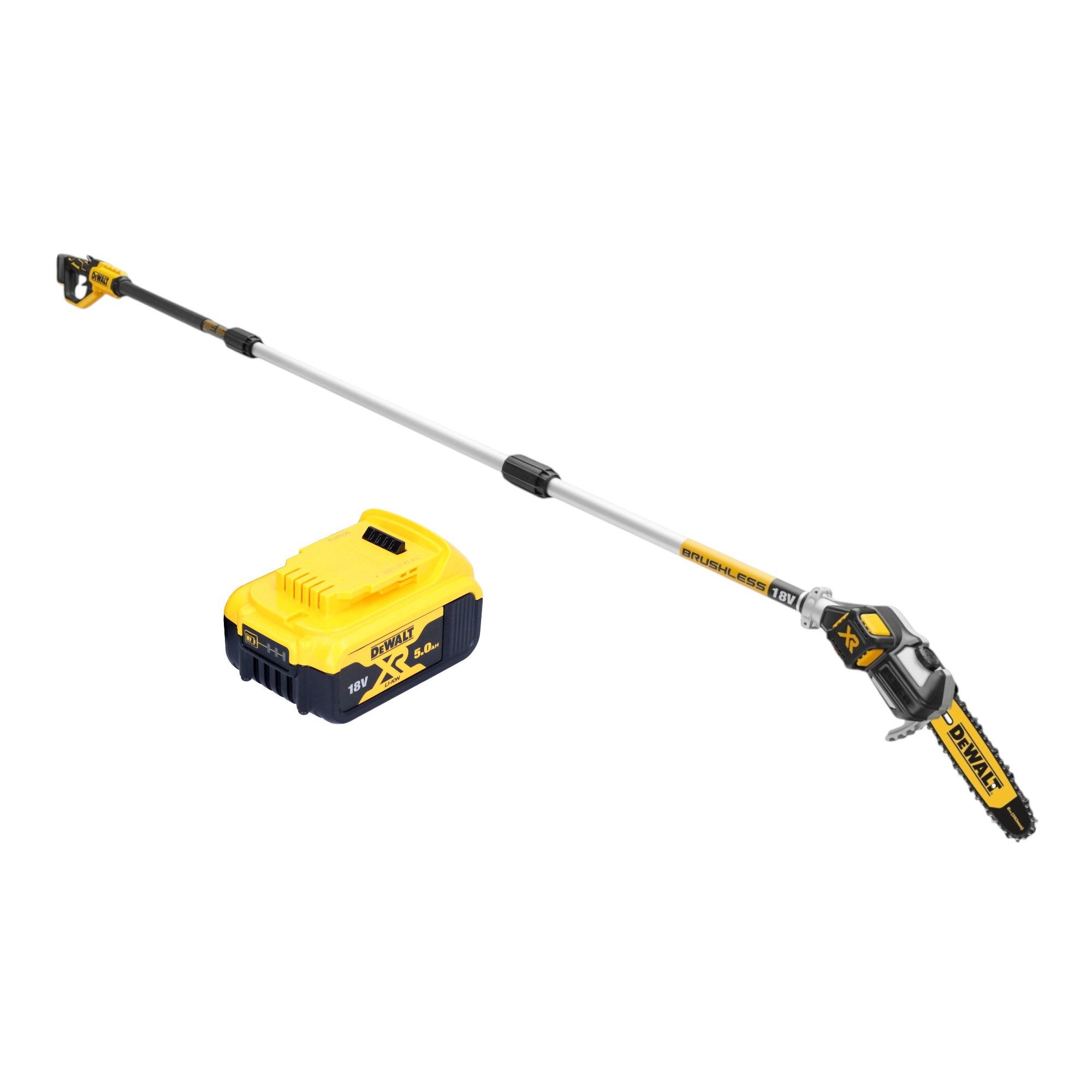 DeWalt Akku-Hochentaster DCMPS 567 N 18 V Brushless + 1x Akku 5,0 Ah - ohne Ladegerät