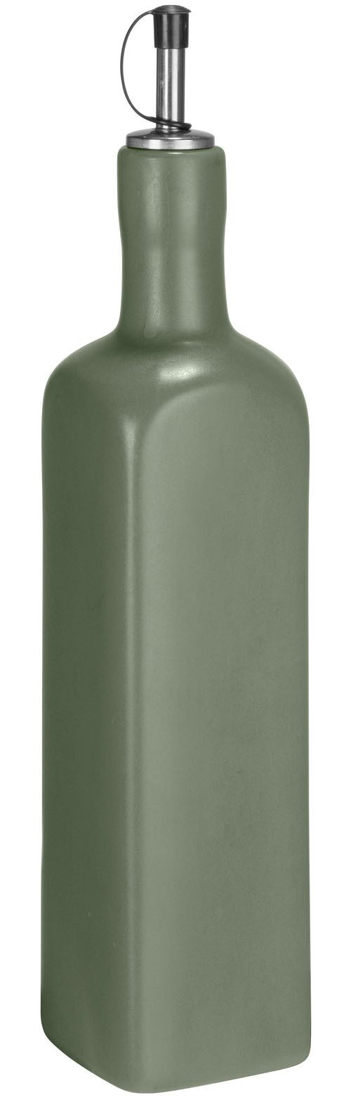 SCHÖNER WOHNEN-Kollektion Ölspender OLIVIA, (Set, 2-tlg), Öl- & Essigspender, Ölkaraffe aus Keramik, Edelstahl-Ausgießer, 600 ml
