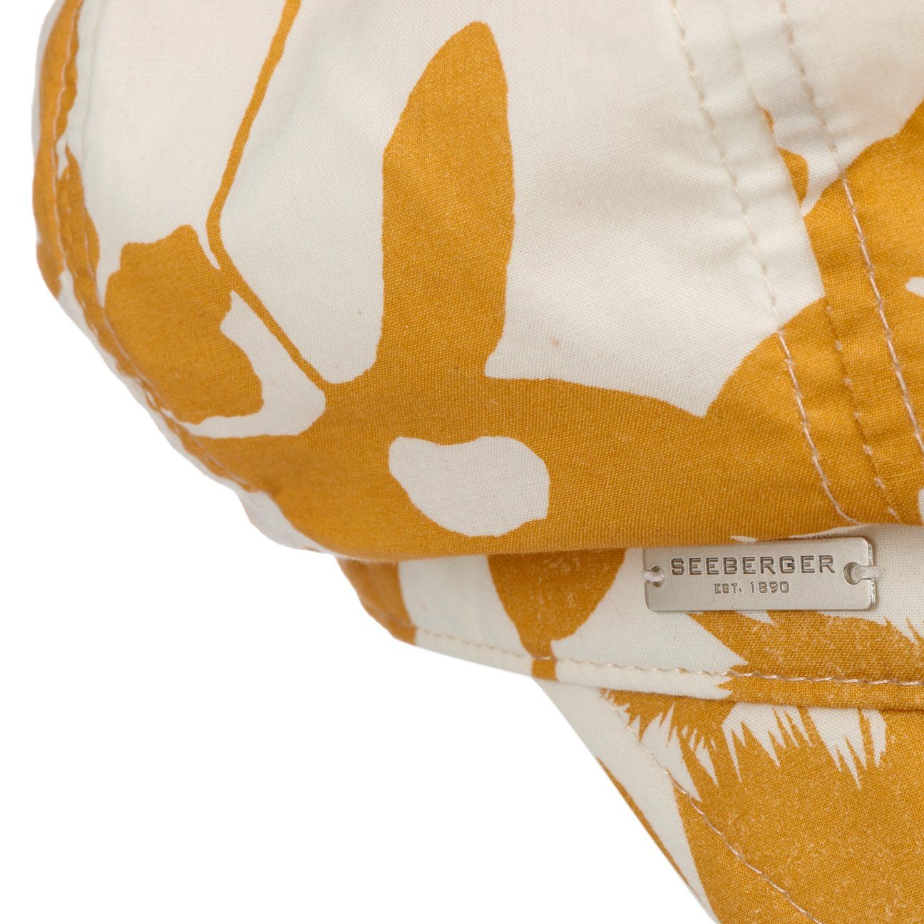 Schirm (1-St) Ballonmütze mit Damencap Seeberger gelb