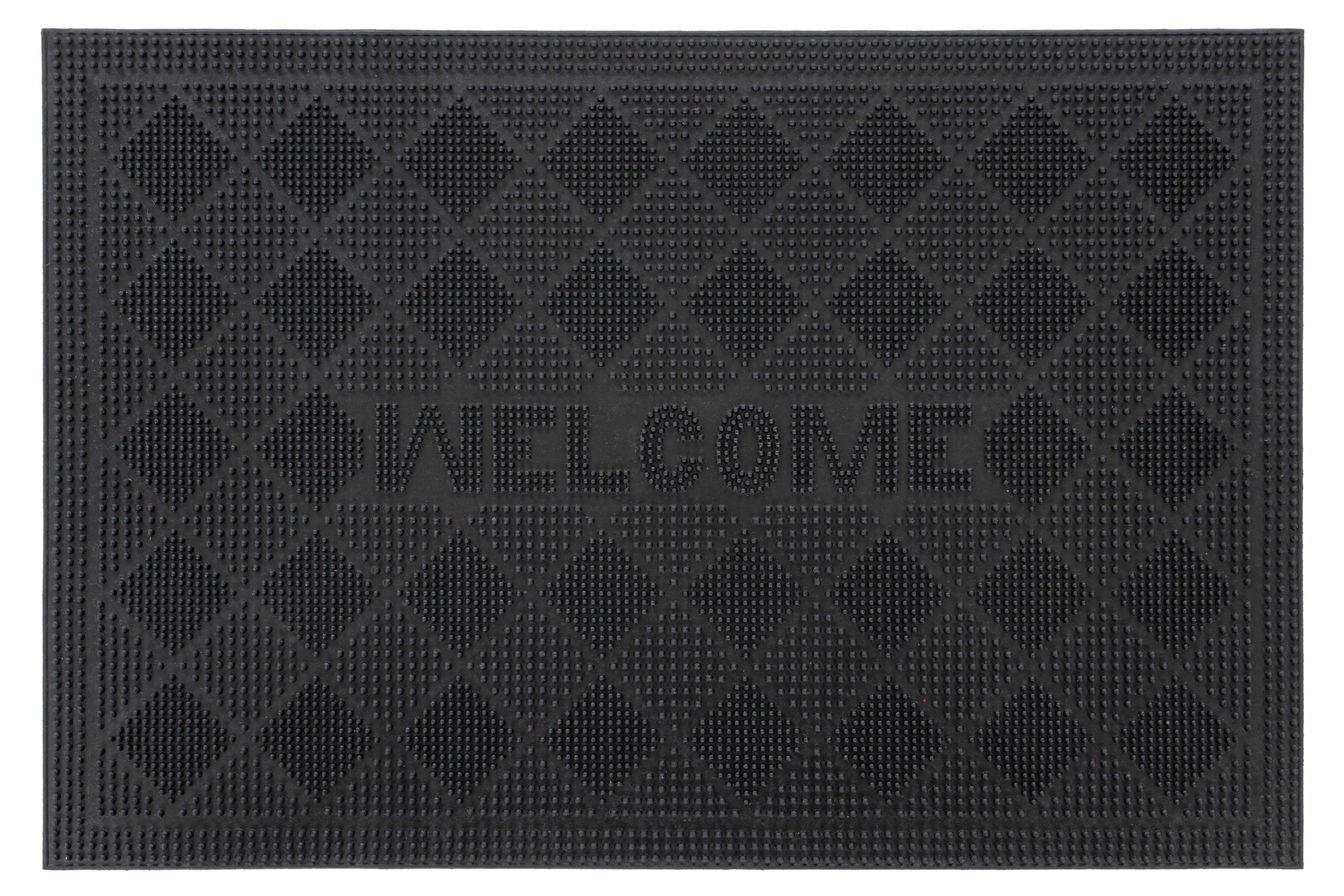 Kayoom Fußmatte Elegant Entry 325, rechteckig, Höhe: 6 mm, Türmatte, Gummi, Eingang, Welcome