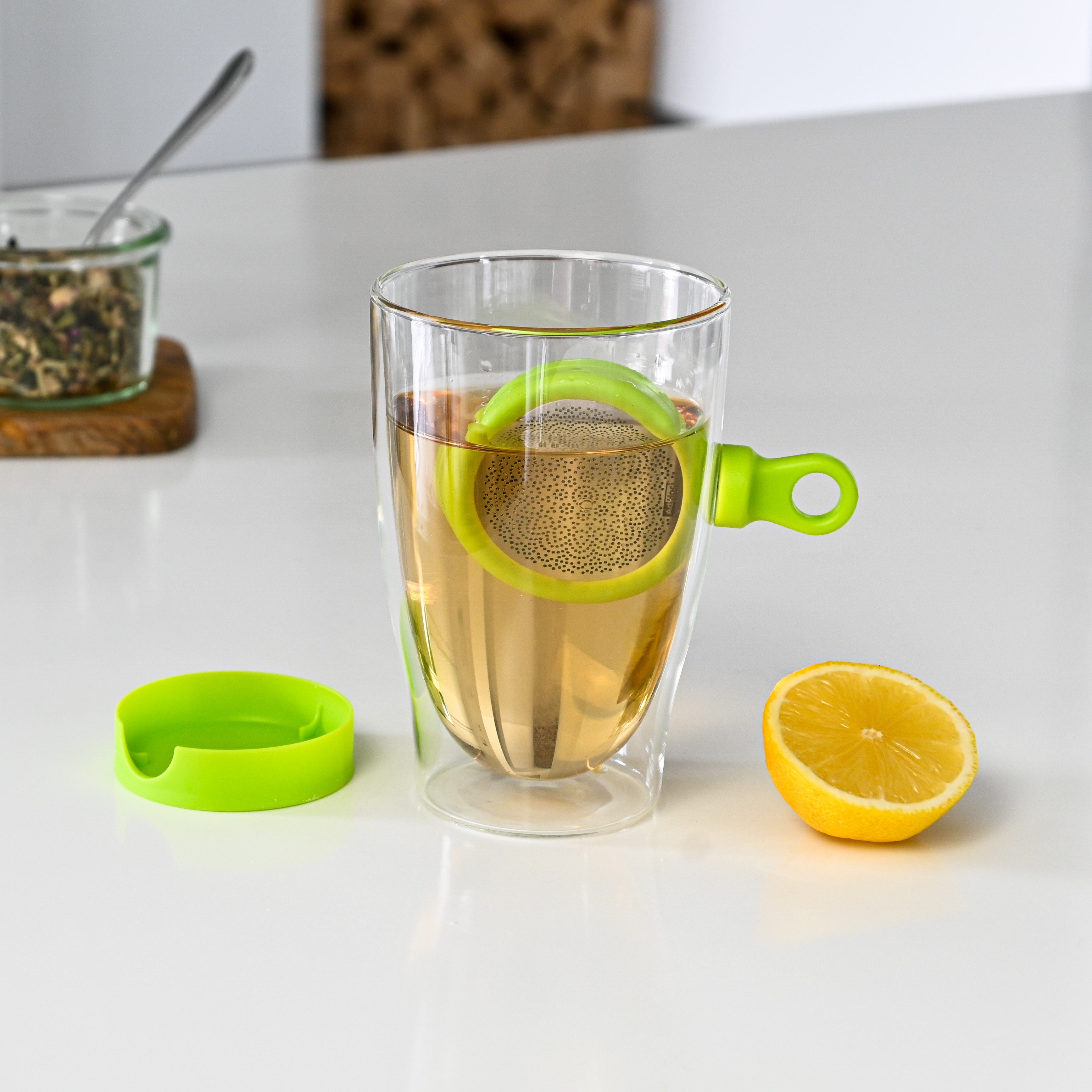 MagTea, Edelstahl, Kunststoff, für Teesorten Teesieb Teefilter feinsten die Grün AdHoc magnetischer