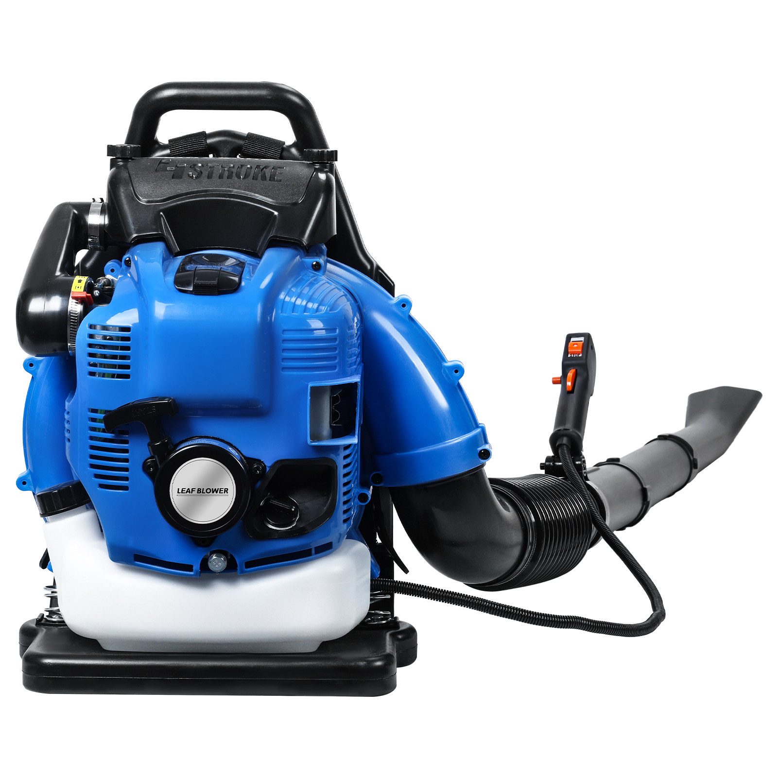 Rutaqian Benzin-Laubbläser 7000RPM 4-Takt Schnurlos Laubbläser Benzinmotor 75.6cc, 500 CFM, Rucksack Laubbläser,Gartengebläse für Rasenpflege und Hofreinigung