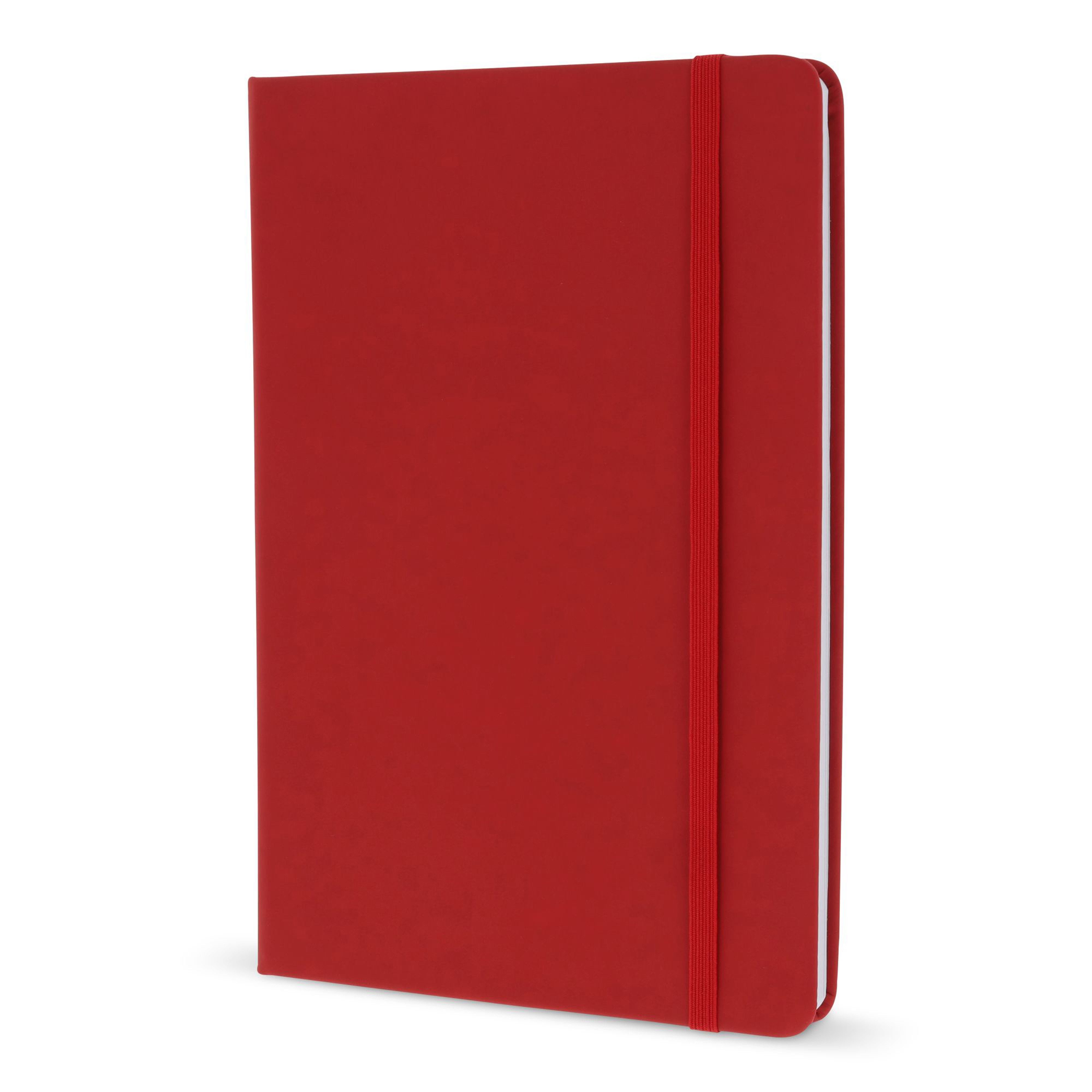 Kugelschreiber Notizbuch / DIN A5 / 192 S. / liniert / PU Hardcover / Farbe: rot