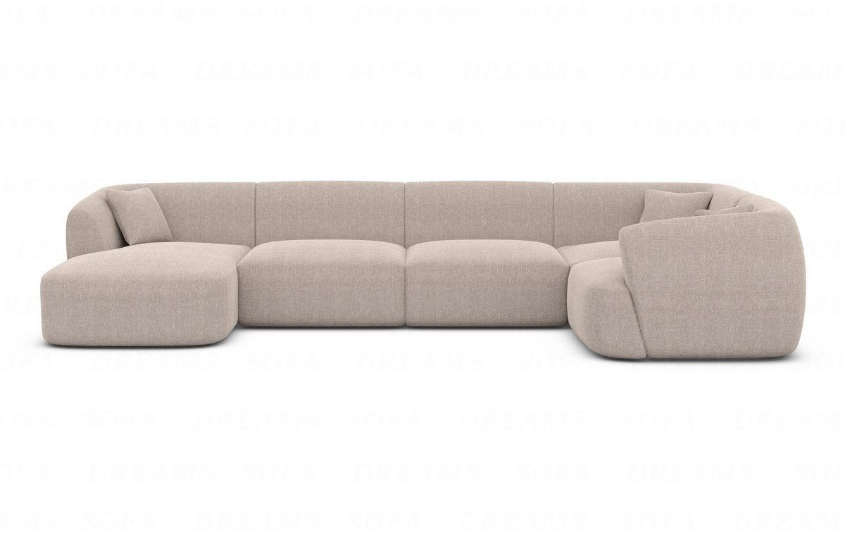 Sofa Dreams Wohnlandschaft Polster Sofa Stoff Wohnlandschaft Tabarca U Form Polstersofa, Loungesofa