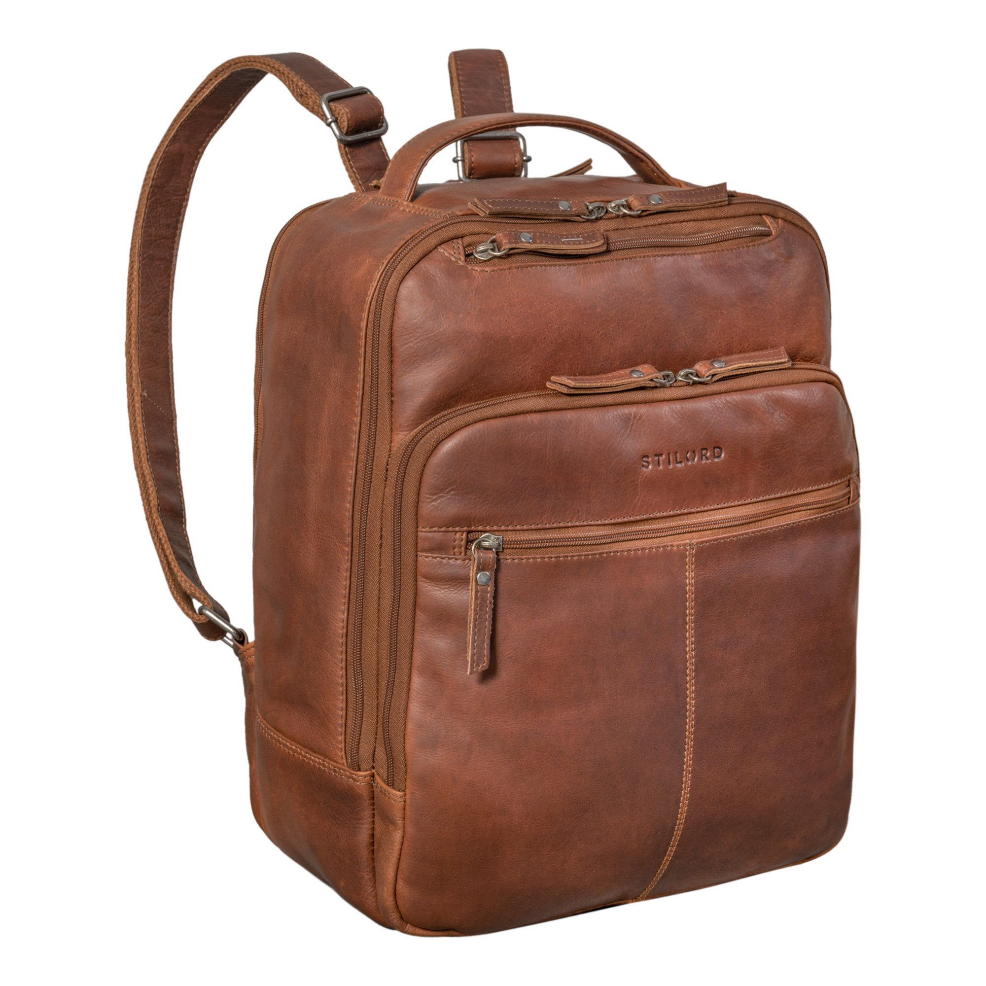Notebook-Rucksack "Nikita" Laptoprucksack Leder Groß Unisex