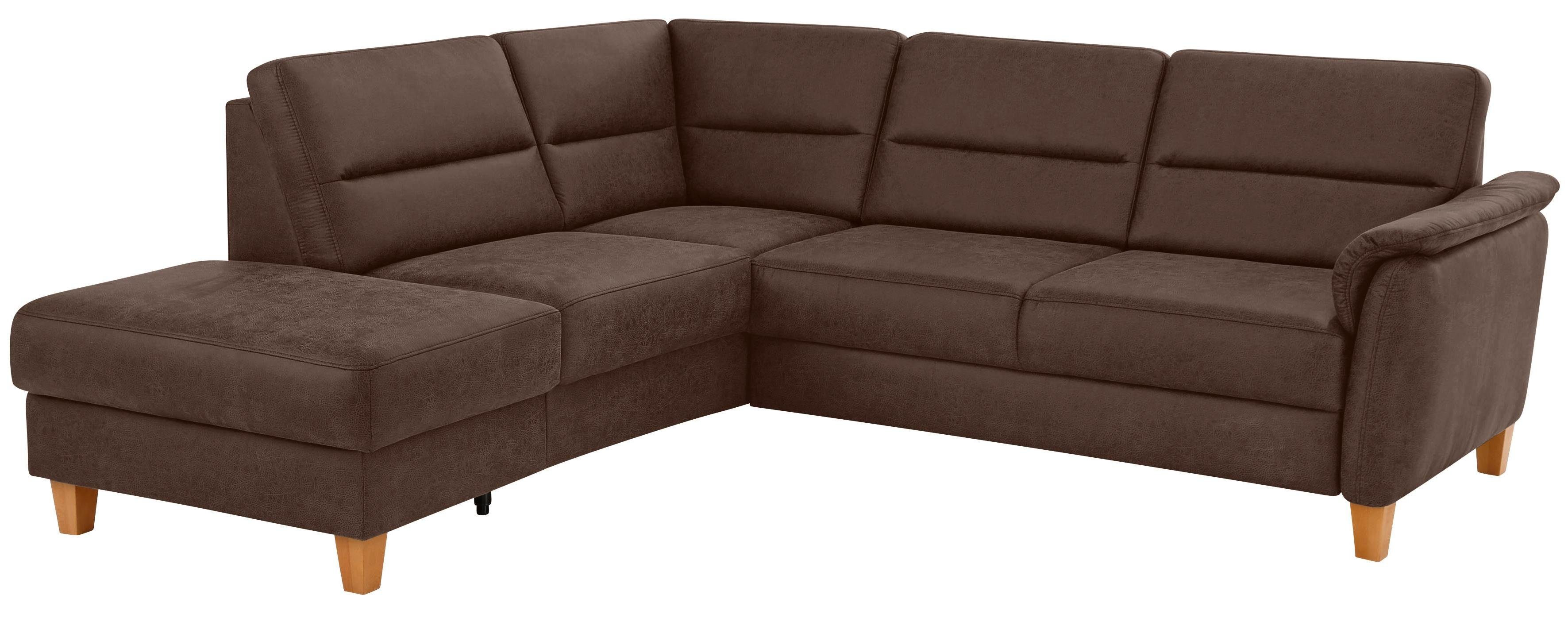 Home affaire Ecksofa Palmera L-Form, B: 236 cm, optional Bettfunktion & Bet günstig online kaufen