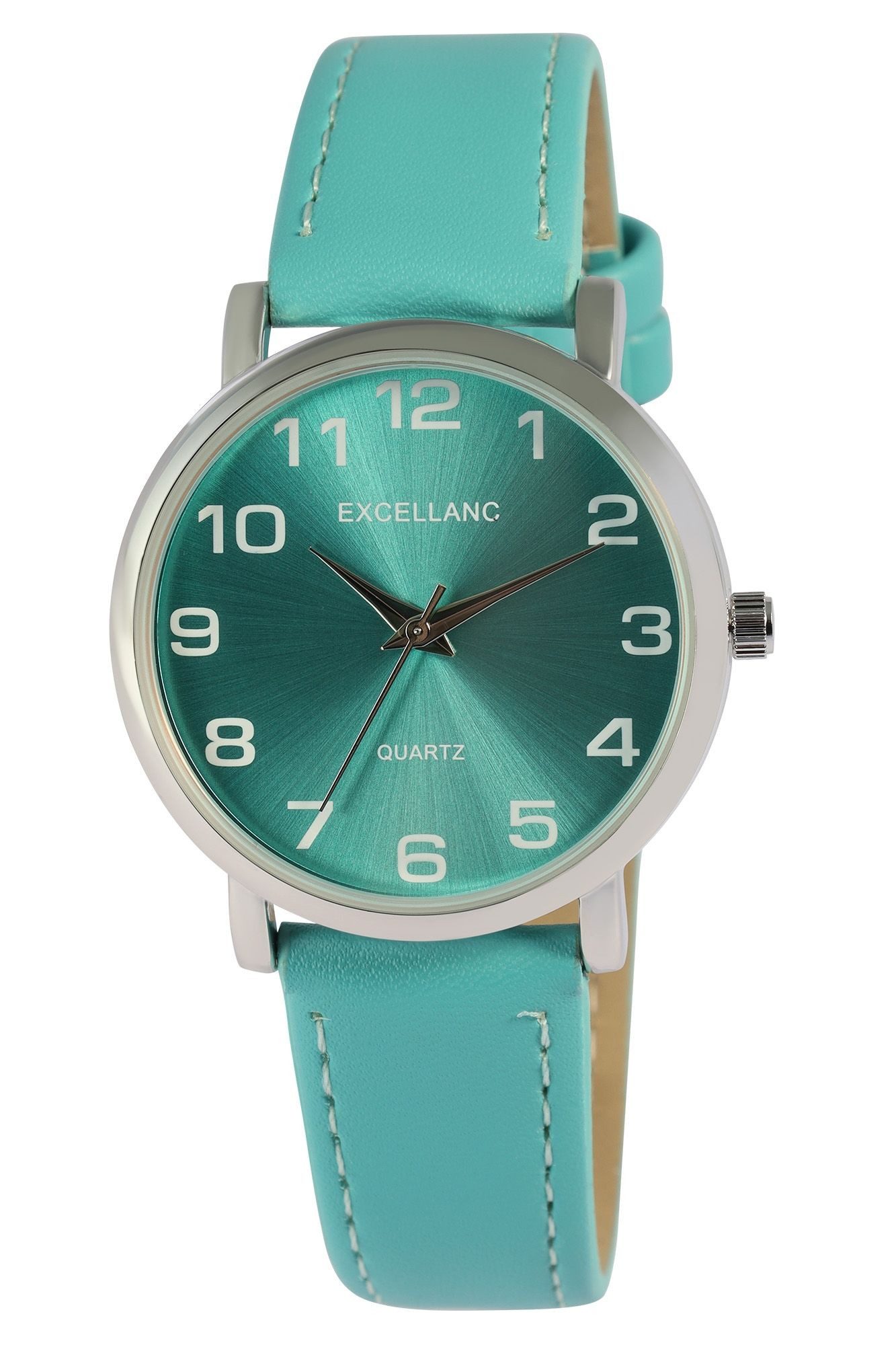 Excellanc Quarzuhr 1900274 mit Lederimitat, Mineralglas, günstig online kaufen