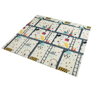 Baby Vivo Spielmatte Spielmatte / Spielteppich für Kinder mit Wald 200 x 180 cm - Bär