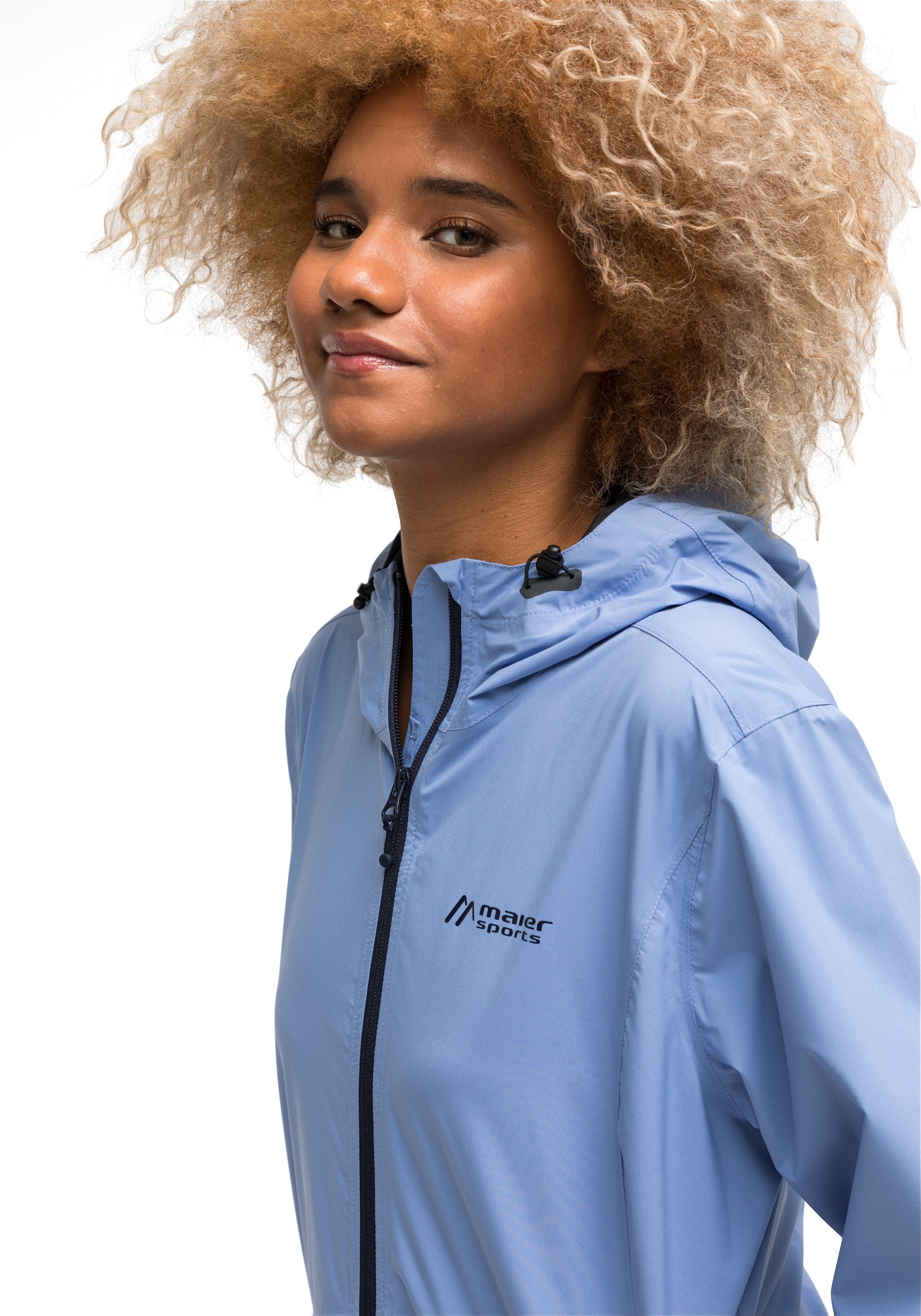 Maier Sports Funktionsjacke Tind Minimalistische Wanderungen aquablau W 2,5-Lagen-Jacke Touren und für Eco