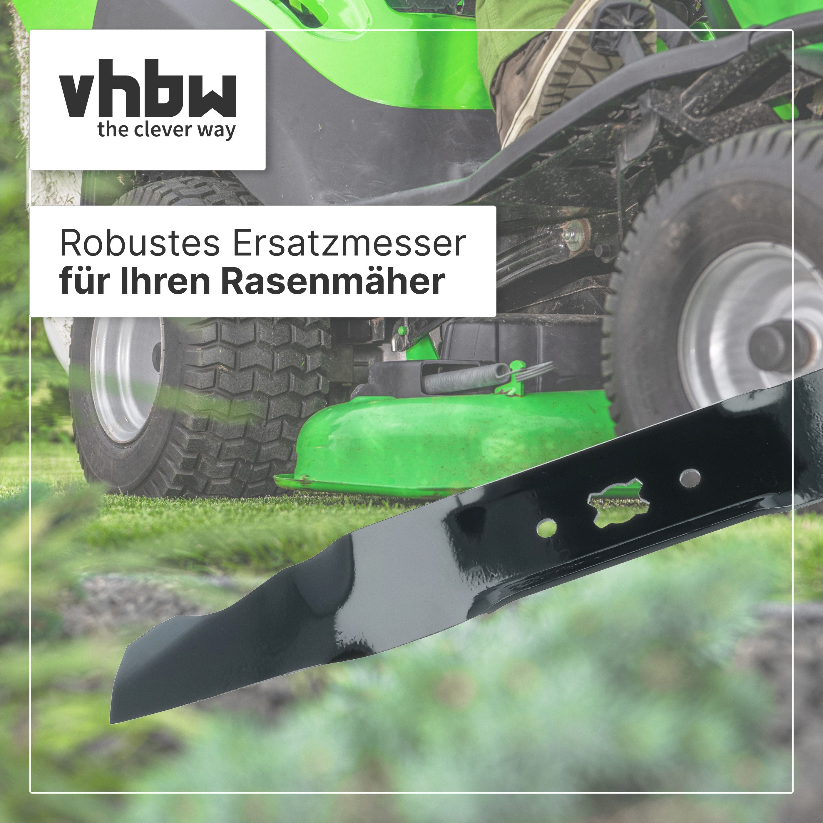 vhbw Rasenmähermesser Ersatzmesser passend für Wolf 460 BA, Campus 48 B Rasenmäher