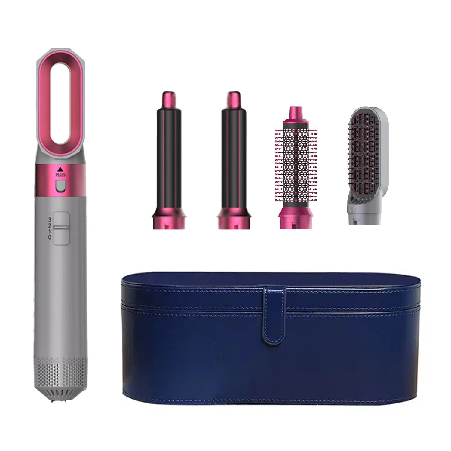 Athlix Lockenstab 5-in-1 Lockenstab Haarstyler Haartrockner Glätteisen Lockenwickler, 1.000 W, 5 Aufsätze, bis 140 Grad