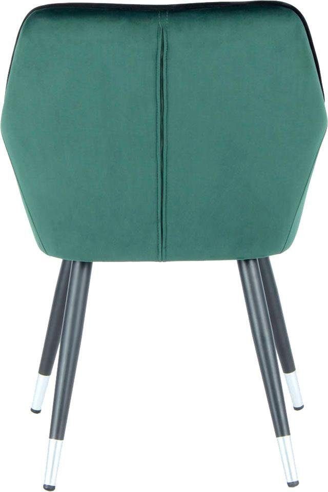 schwarz Amino / elegant, samtweicher Stuhl 625, glamourös Bezug, dunkelgrün Kayoom
