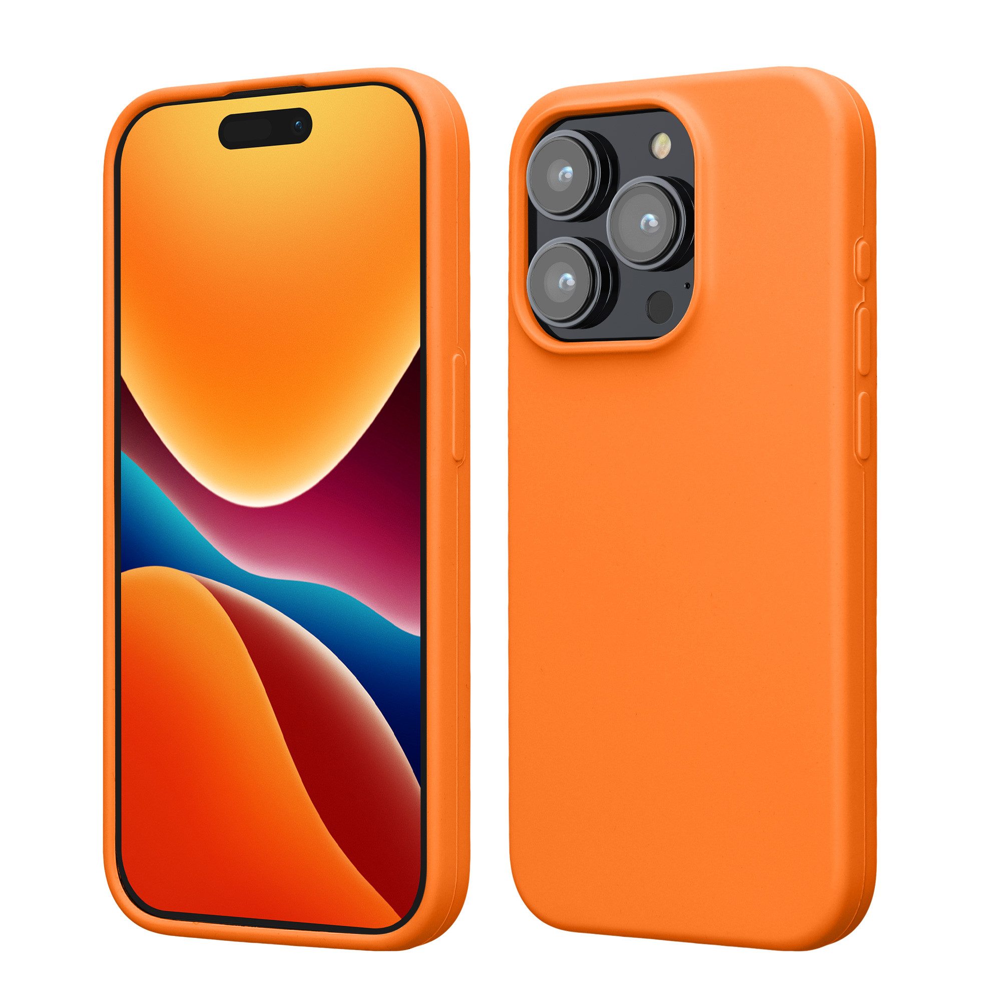 kwmobile Handyhülle Hülle für Apple iPhone 15 Pro, Hülle Silikon gummiert - Handyhülle - Handy Case Cover
