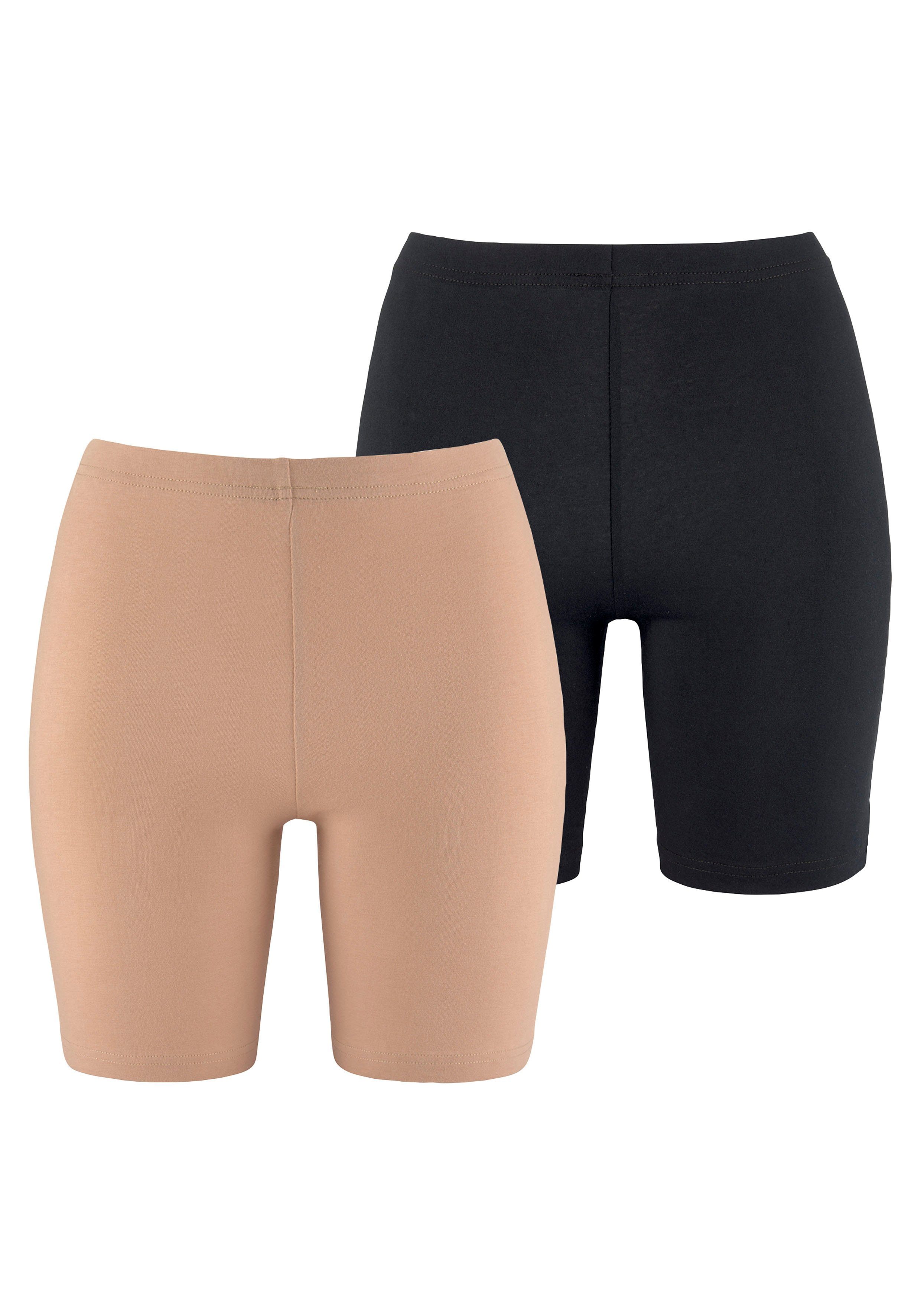 LASCANA Lange Unterhose (Packung, 2-St) "Perfect Basics" aus elastischer Baumwolle