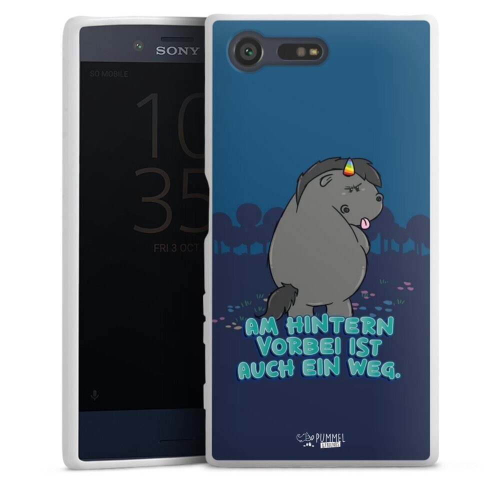 DeinDesign Handyhülle Grummeleinhorn am Hintern vorbei, Sony Xperia X Compact Silikon Hülle Bumper Case Handy Schutzhülle
