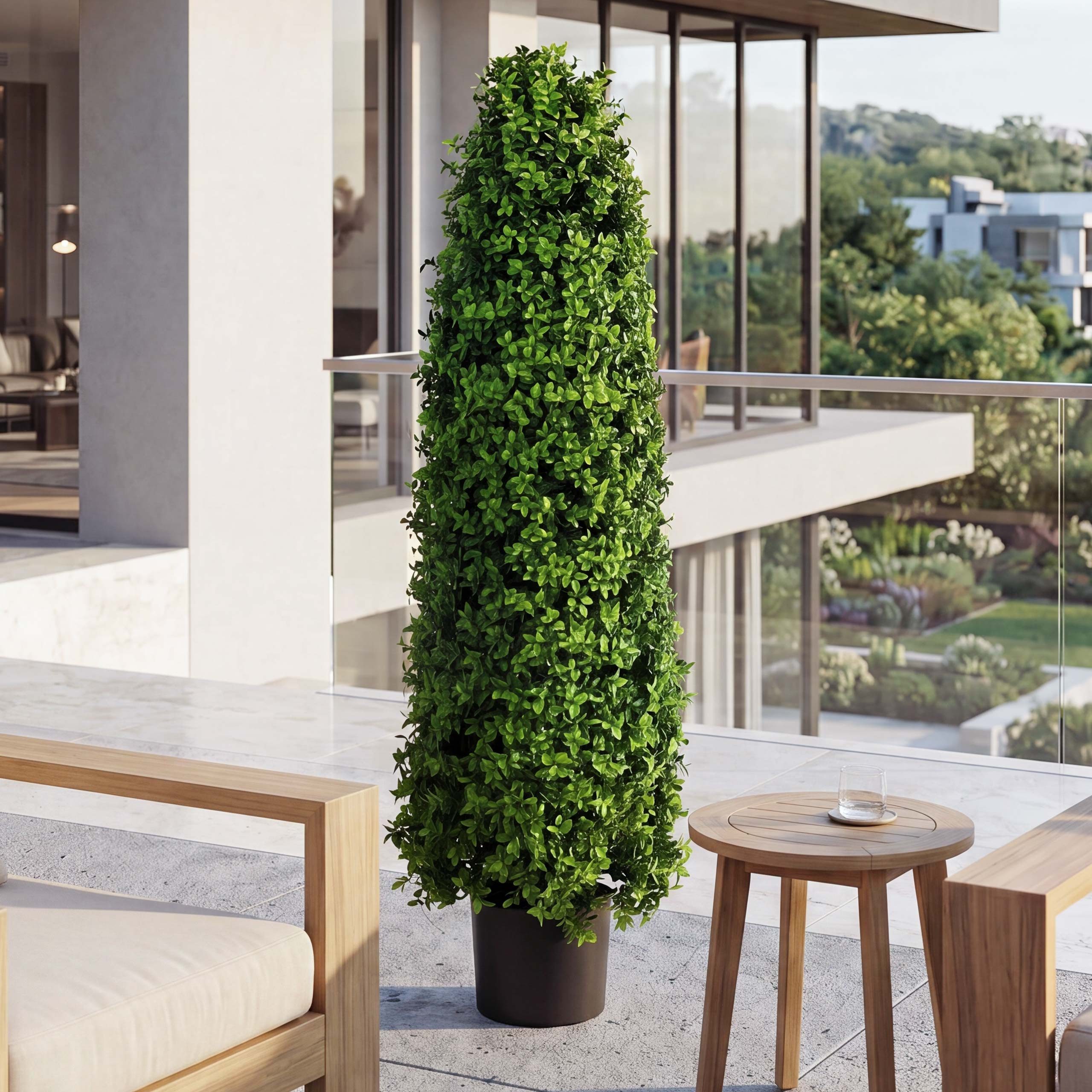 Kunstbaum MCW-Q89-120 Buchsbaum, MCW, Höhe 120 cm, Für Innen- und Außenbereiche geeignet