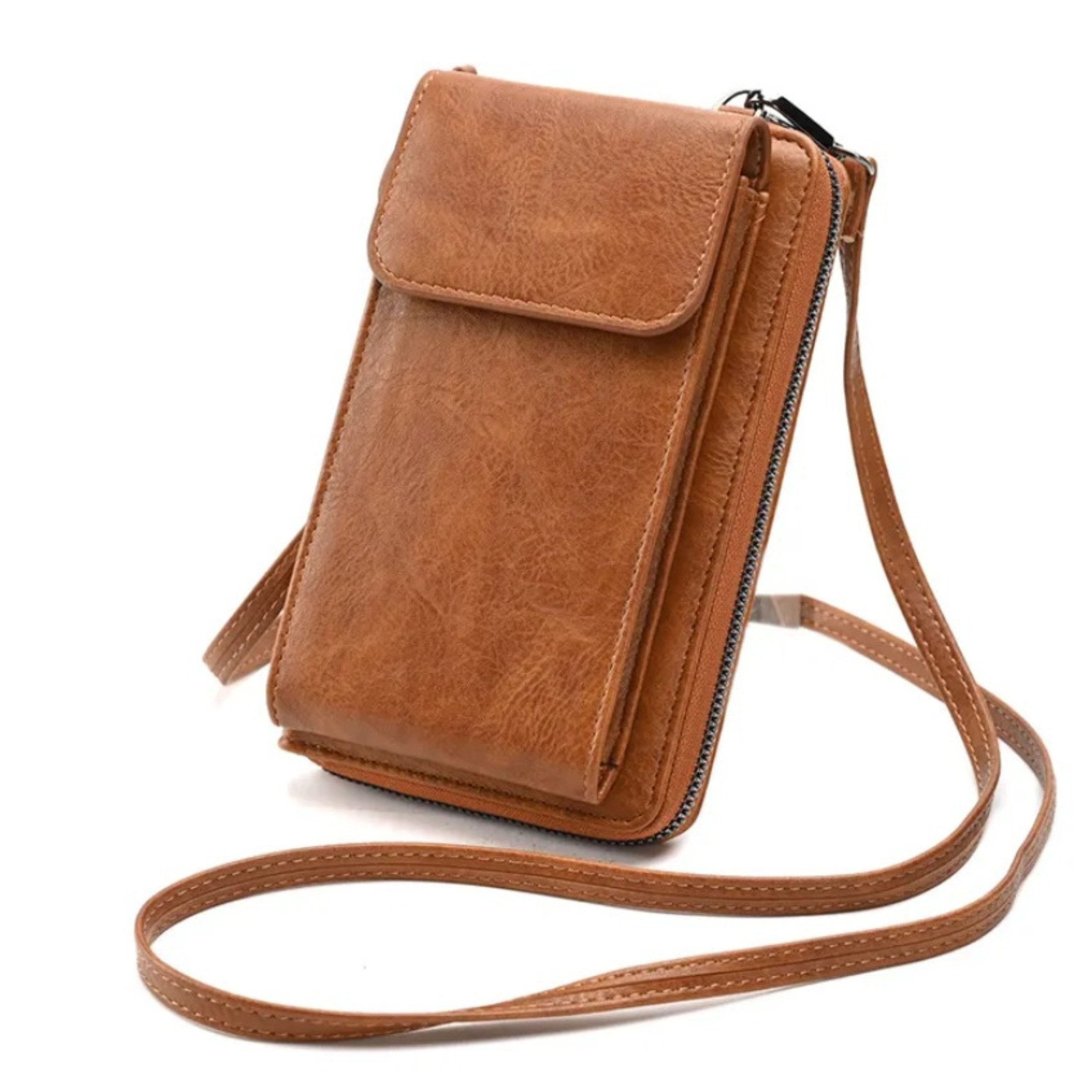 Renna Leather Mini Bag Leder Handyhülle Geldbörse 2in1 Tasche mit Gürtel