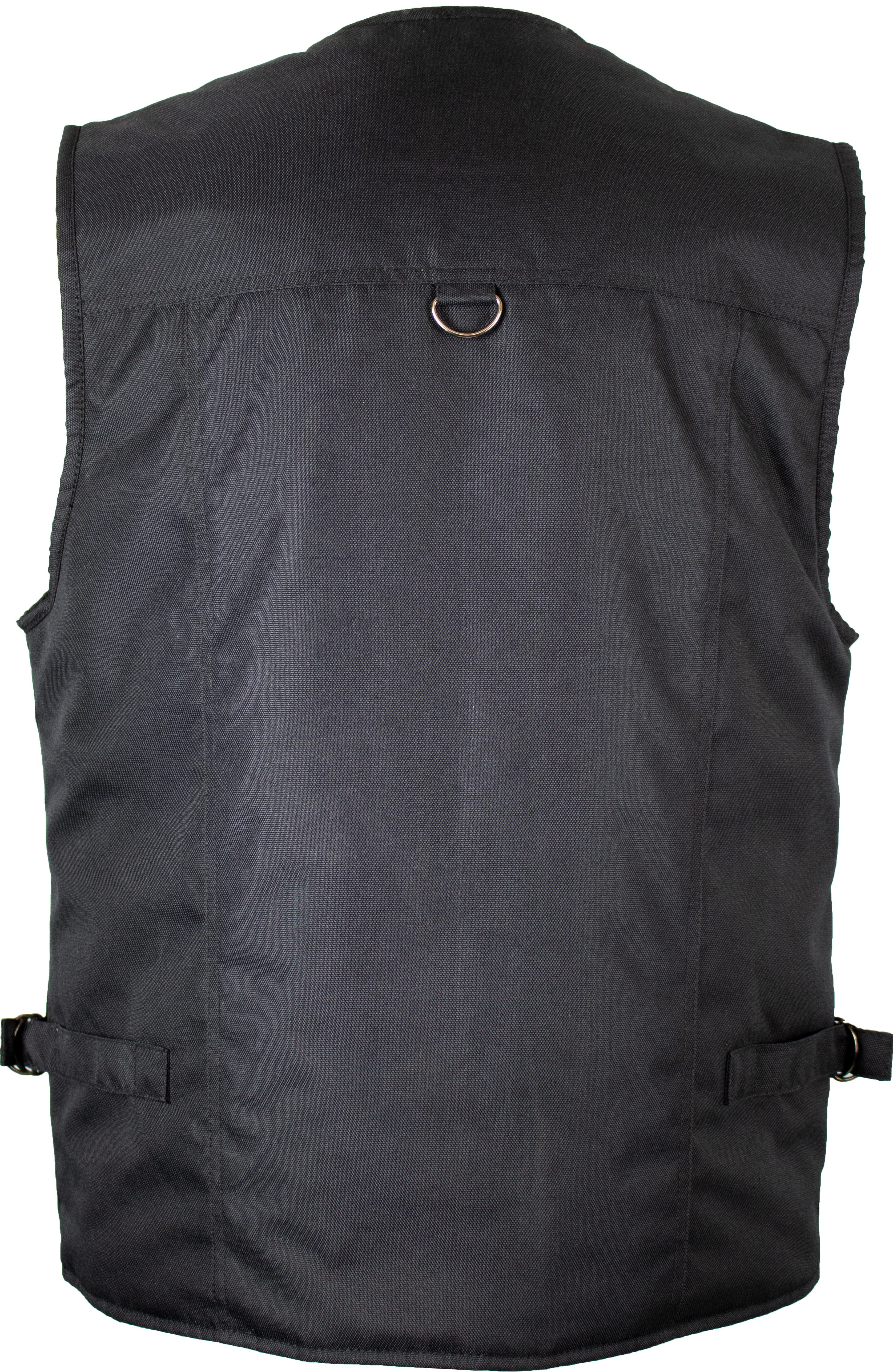 MDM Anglerweste Herren Outdoor Weste Schwarz viele Taschen Angler Freizeit Viele Taschen (Multi-Pocket-Design)