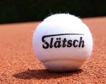 Slätsch Tennisball Weiße Tennisbälle 4er-Dose Druckbälle by Slätsch, weißer Filz