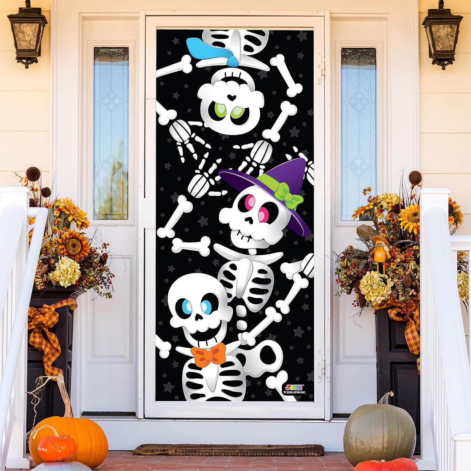 JOYIN Hängedekoration JOYIN 3D Skelett Familie Türabdeckung 76 cm Halloween Deko