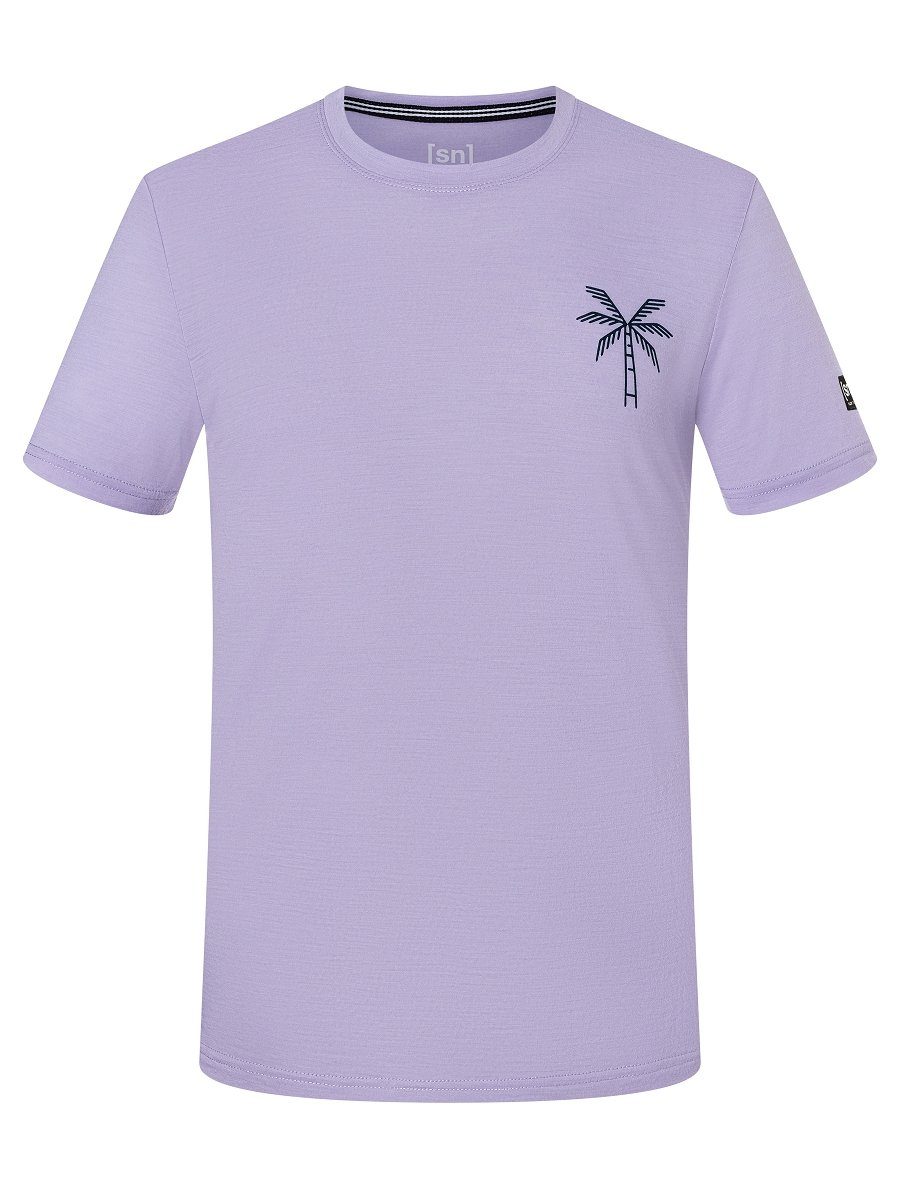 Lavender/Blueberry ADVENTURE T-Shirt Merino formstabiler TEE T-Shirt SUPER.NATURAL M TROPICAL Merino-Materialmix