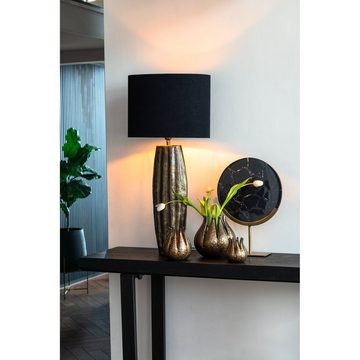 Light & Living Lampenschirm Lampenschirm oval Velours - Schwarz - 30x15x25cm