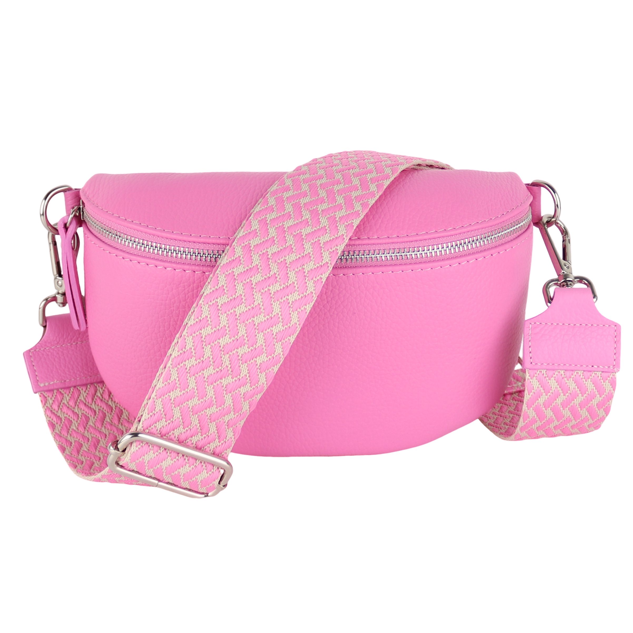 Bauchtasche Damen, Echtleder, Leder, Made in Italy, Umhängetasche, Brusttasche
