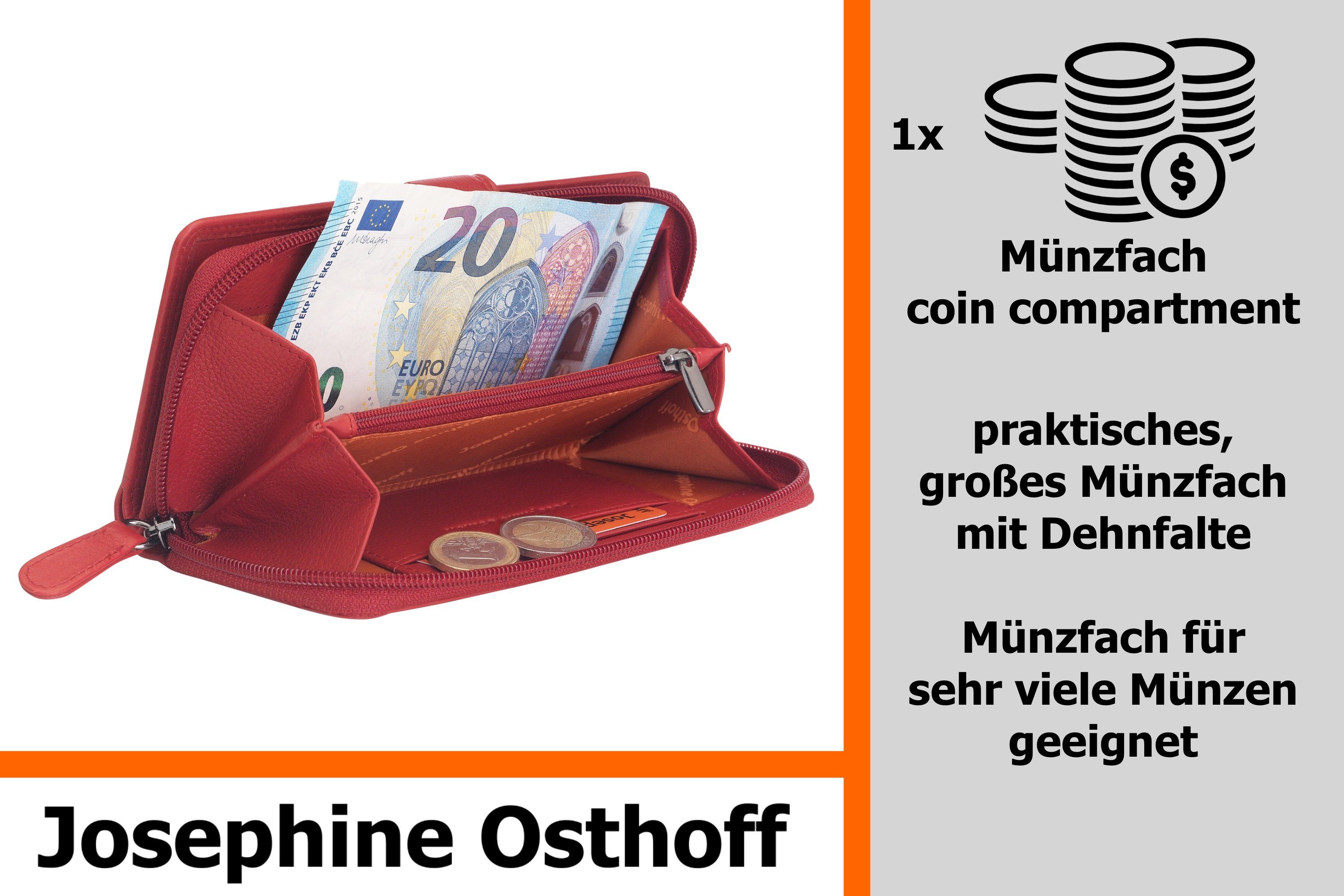 Osthoff Bremen kirsche Geldbörse kompakt Geldbörse Josephine